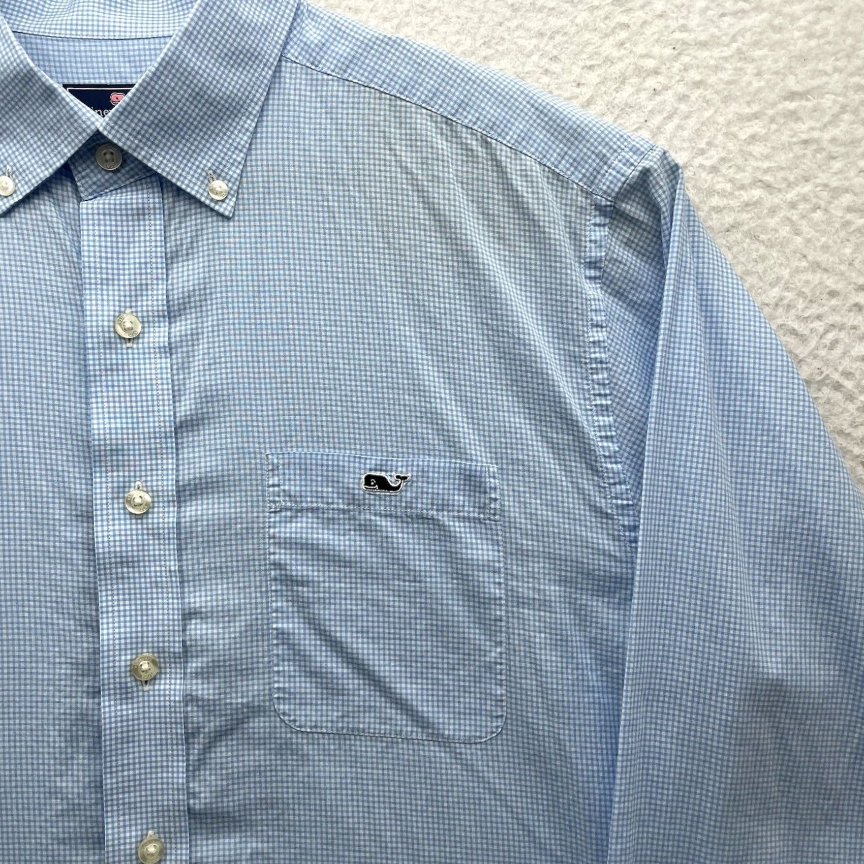 Vineyard Vines VINTAGE Vineyard Vines Tucker Shirt Mens Large L Classic Fit Blue White Gingham Check Size US L / EU 52-54 / 3 - 3 Thumbnail
