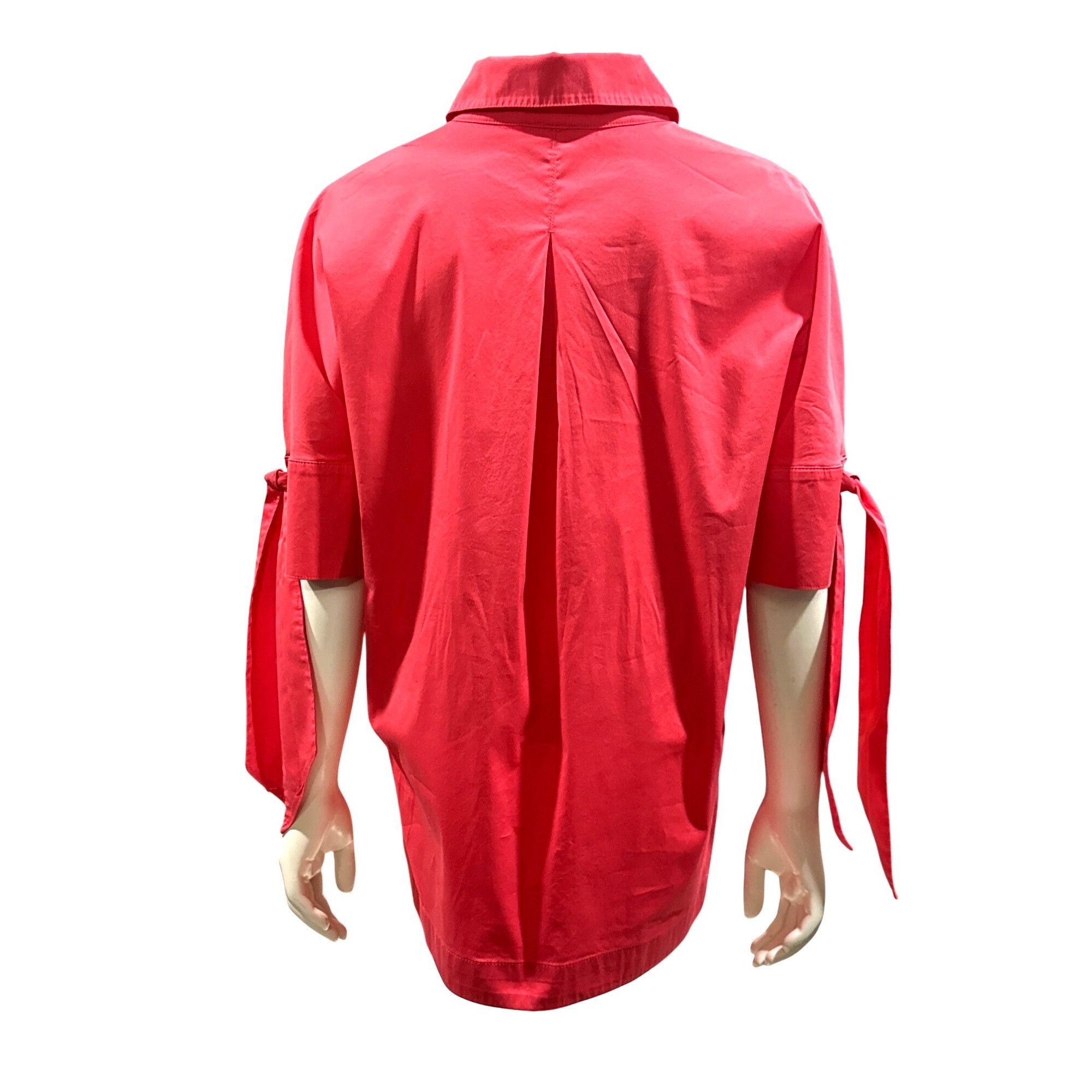 Chicos Chicos Poplin Bow and Grommet Detail Tunic Size S / US 4 / IT 40 - 3 Thumbnail