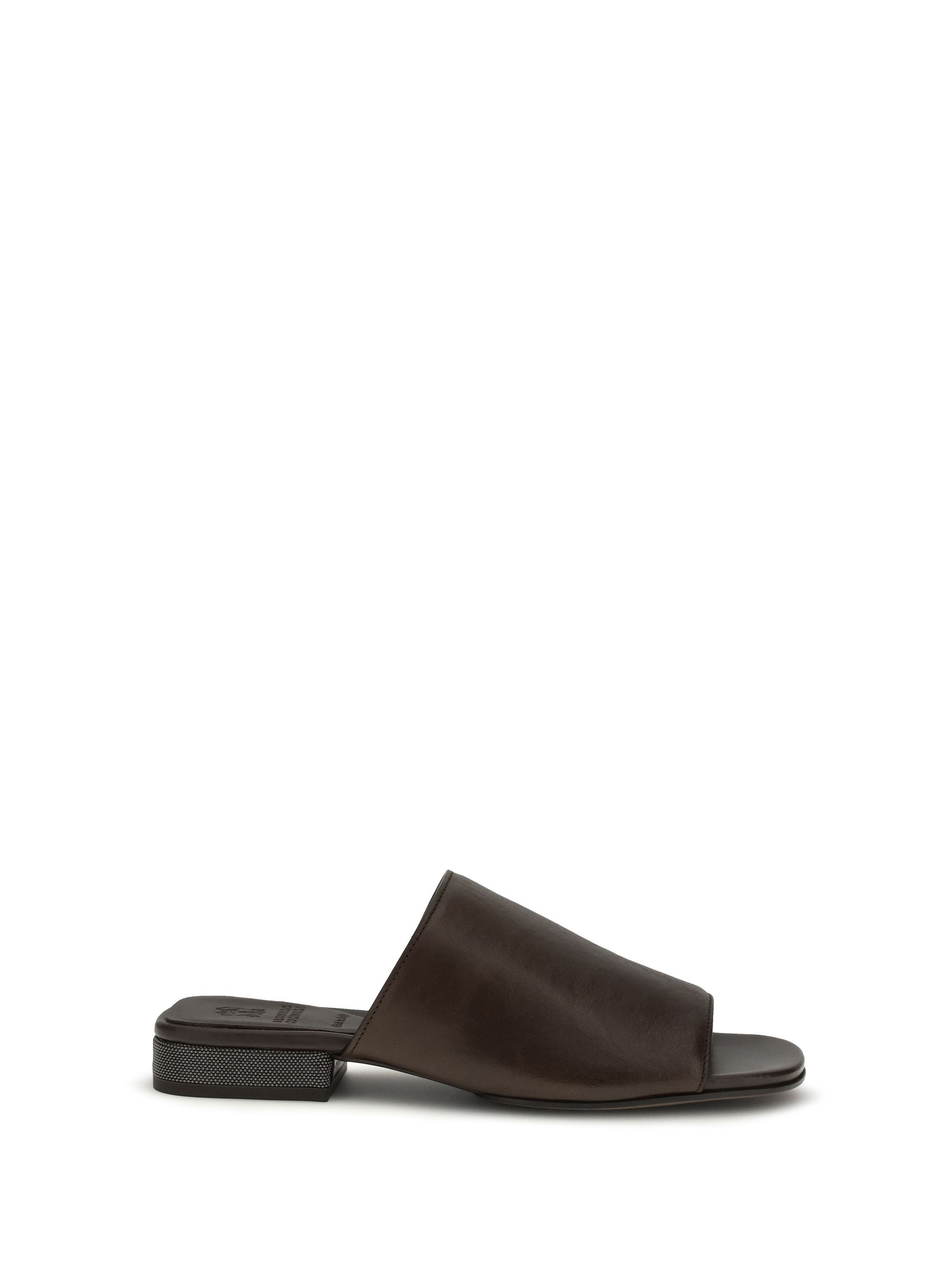 Brunello Cucinelli Riding calfskin Sandals with monili Size US 10 / IT 40 - 1 Thumbnail