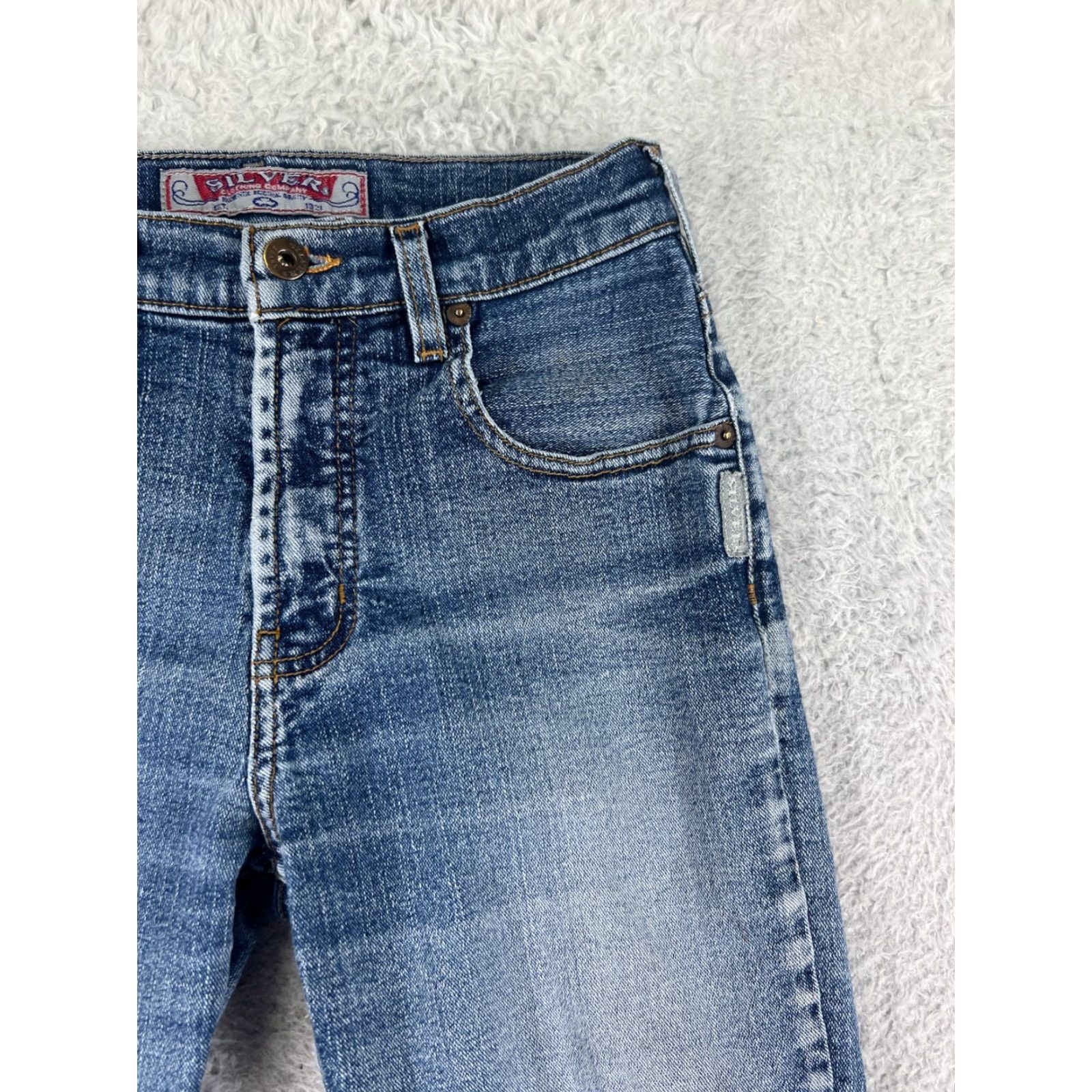 Silver Jeans Co. Silver Clothing Co Pants Womens 26 Blue Denim Medium Wash Bootcut Cotton Blend Size 26" / US 2 / IT 38 - 4 Thumbnail