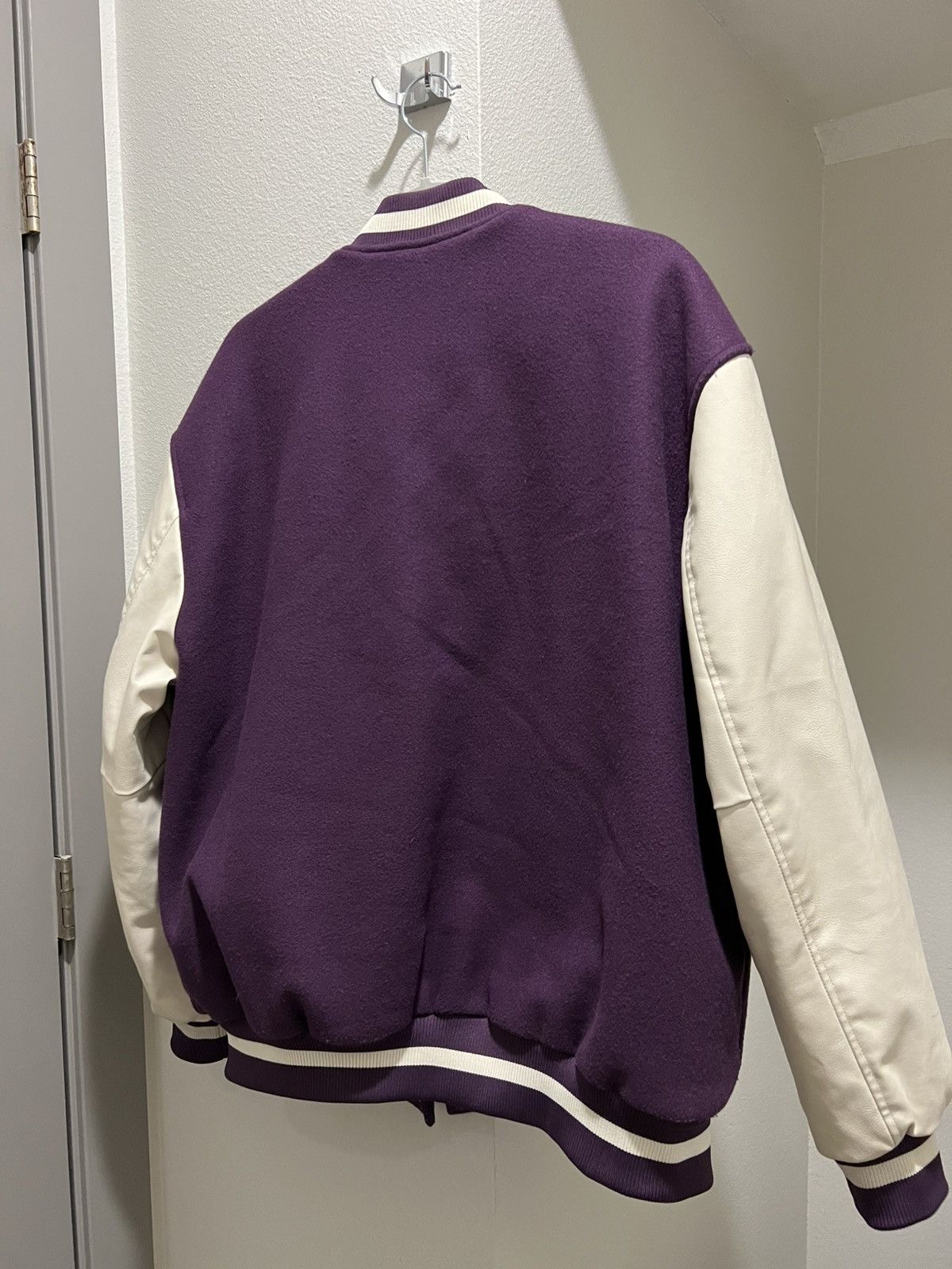 H&M H&M Purple and Cream Varsity Jacket Size US L / EU 52-54 / 3 - 5 Thumbnail
