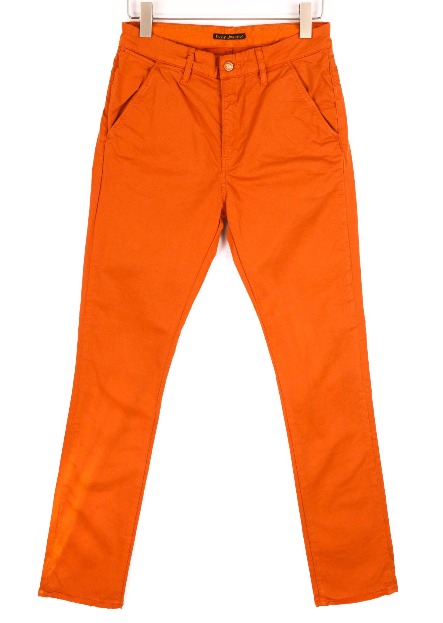 Nudie Jeans KHAKI SLIM W29/L32 Organic Warm Orange Zip Chino 82559 Size US 29 - 1 Thumbnail