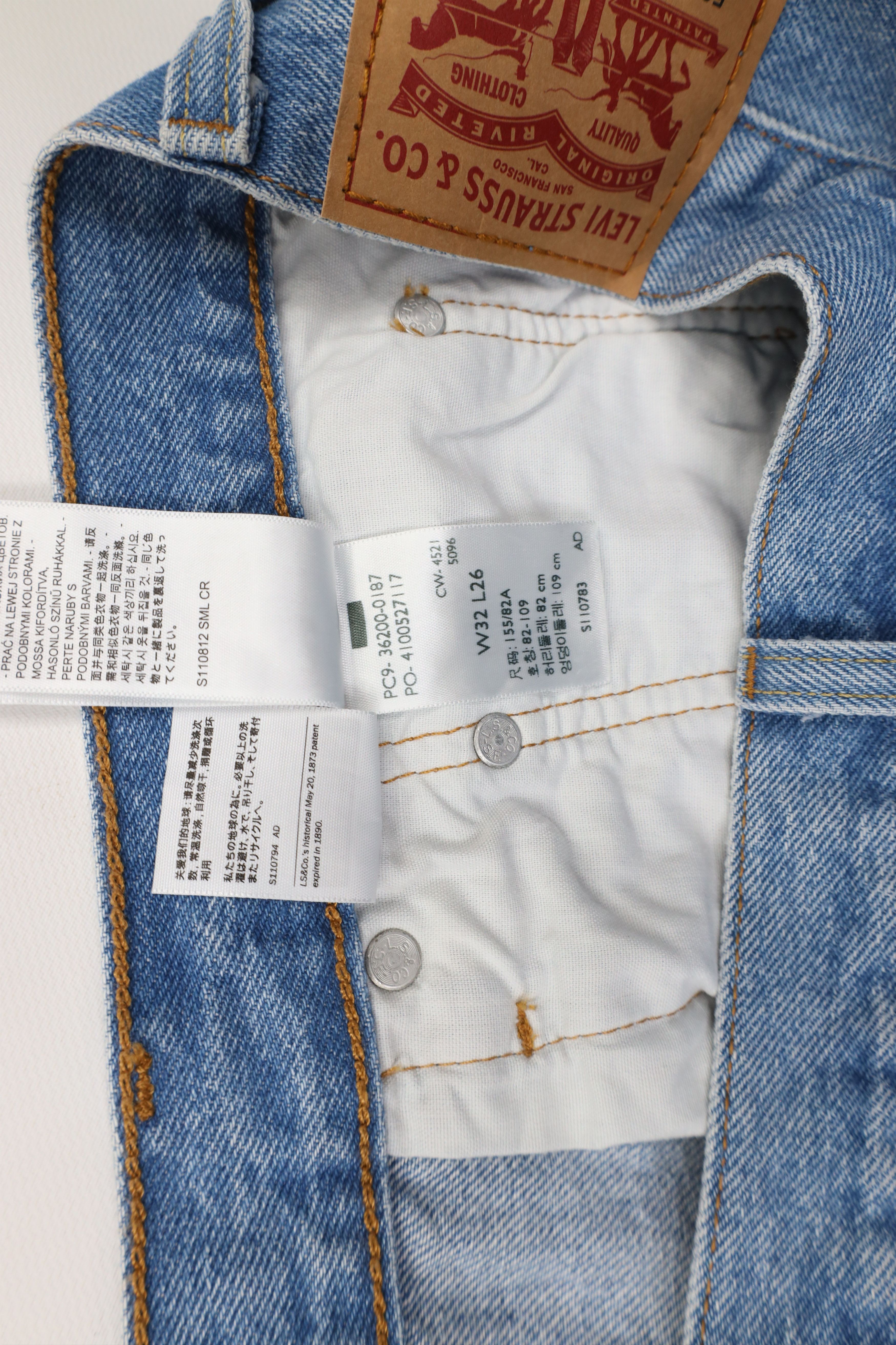 Levi's × Vintage Levis 501xx Button Fly Cropped Original Fit Denim Jeans Size 32" / US 10 / IT 46 - 7 Thumbnail