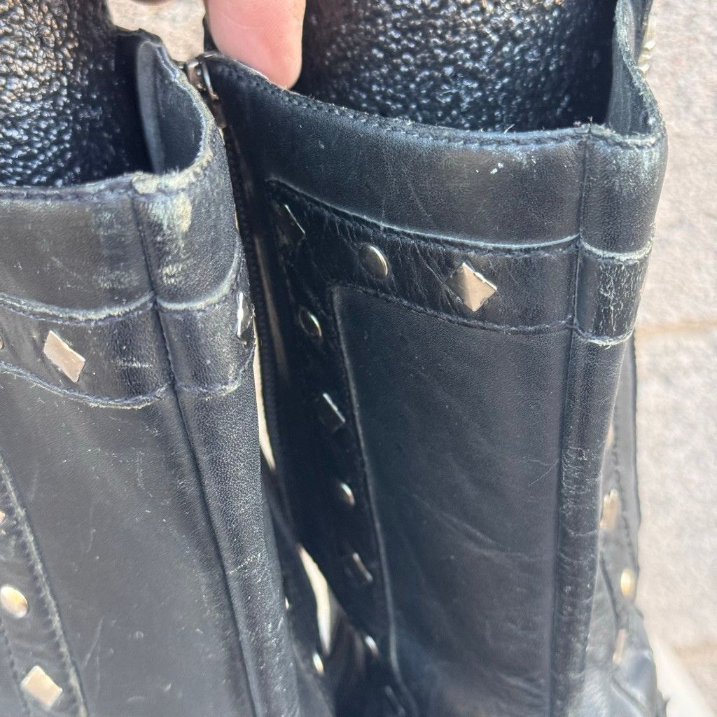 Harley Davidson Harley-Davidson Black Studded Heeled Boots Size 10 Size US 10 / IT 40 - 6 Thumbnail