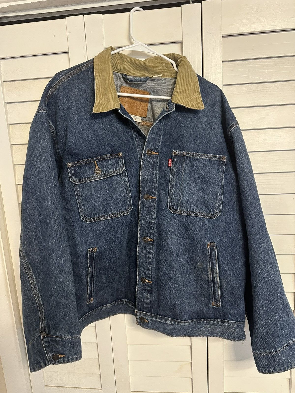 Levi's Levi Premium Cord Collar Work Jacket Size US XL / EU 56 / 4 - 1 Thumbnail