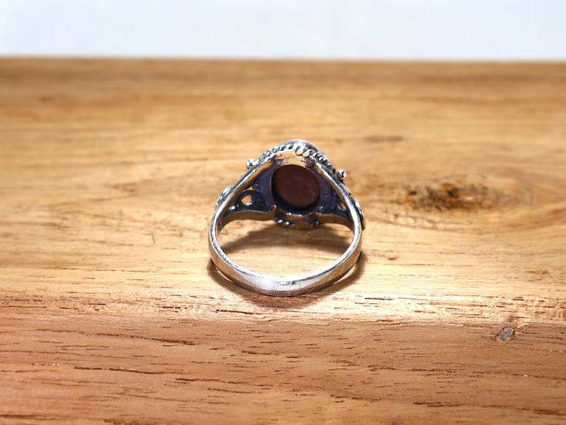 Handmade Smoky Quartz Ring: Handmade 925 Sterling Silver Promise Ring Size ONE SIZE - 8 Thumbnail