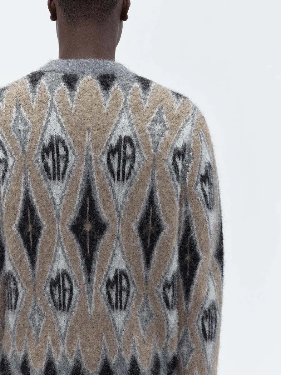 Amiri o1w1db11224 Argyle Mohair Cardigan in Multicolor Size US S / EU 44-46 / 1 - 7 Thumbnail