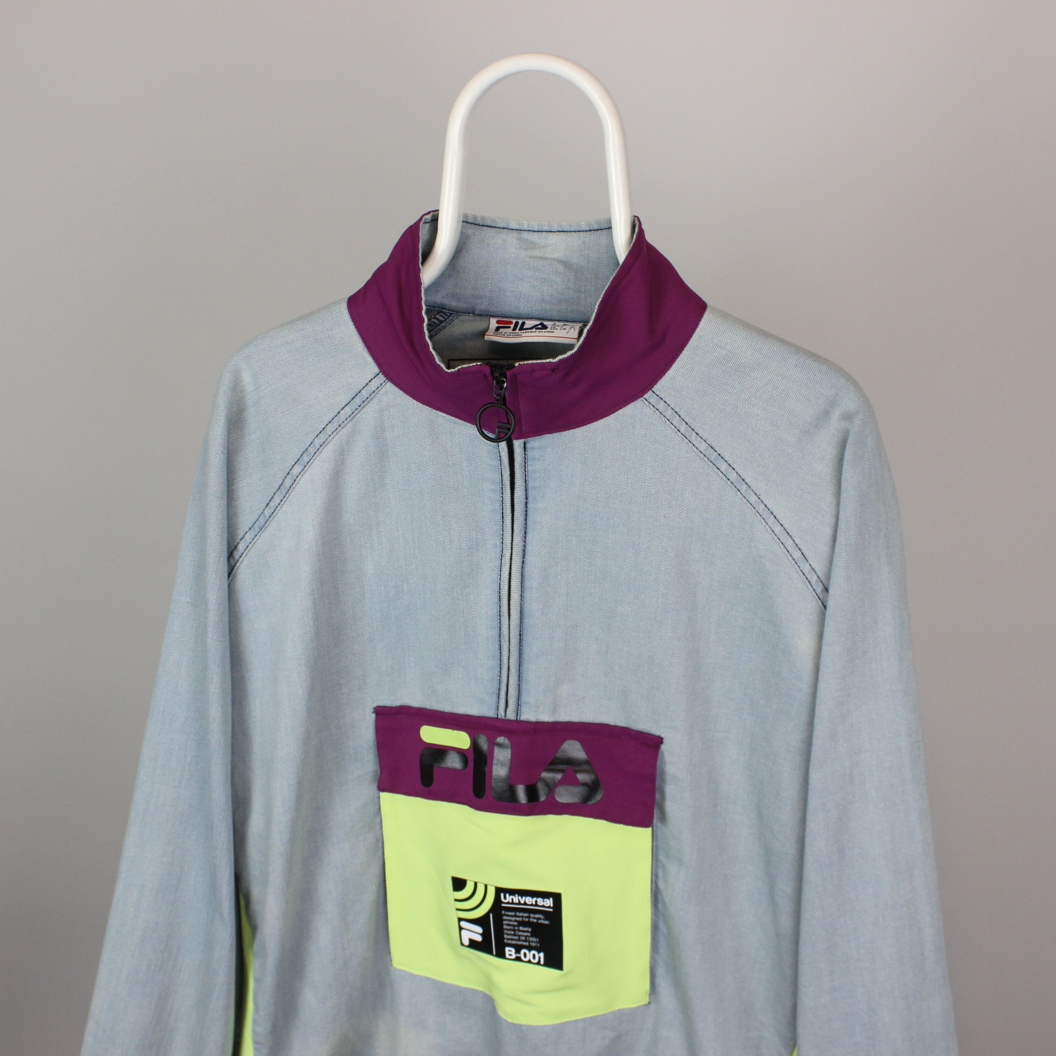 Fila Fila archive revival hip hop B-001 1/4 zip Track top L Size US L / EU 52-54 / 3 - 6 Thumbnail