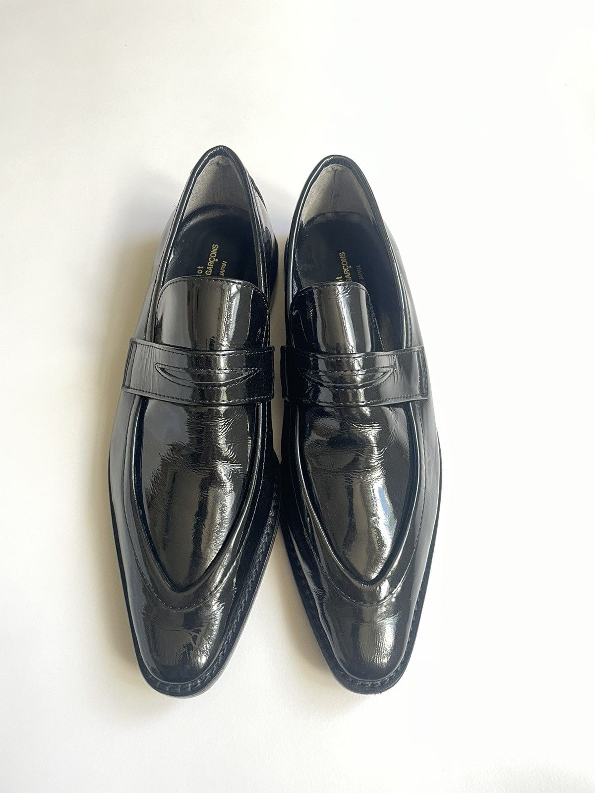 Comme des Garcons ‘Pointy’ Black Patent Leather Loafers Size US 7 / IT 37 - 10 Thumbnail