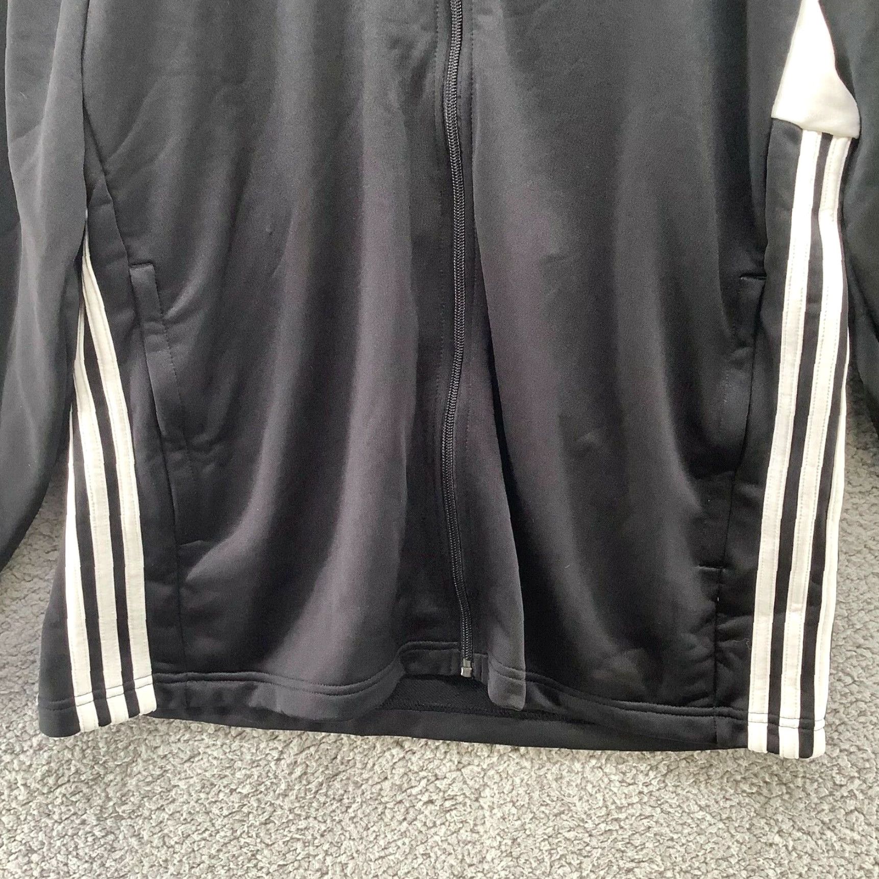 Adidas ADIDAS Track Jacket Mens XL Black White Striped Full Zip Athletic Regista 18 Activewear 90s? Size US XL / EU 56 / 4 - 4 Thumbnail