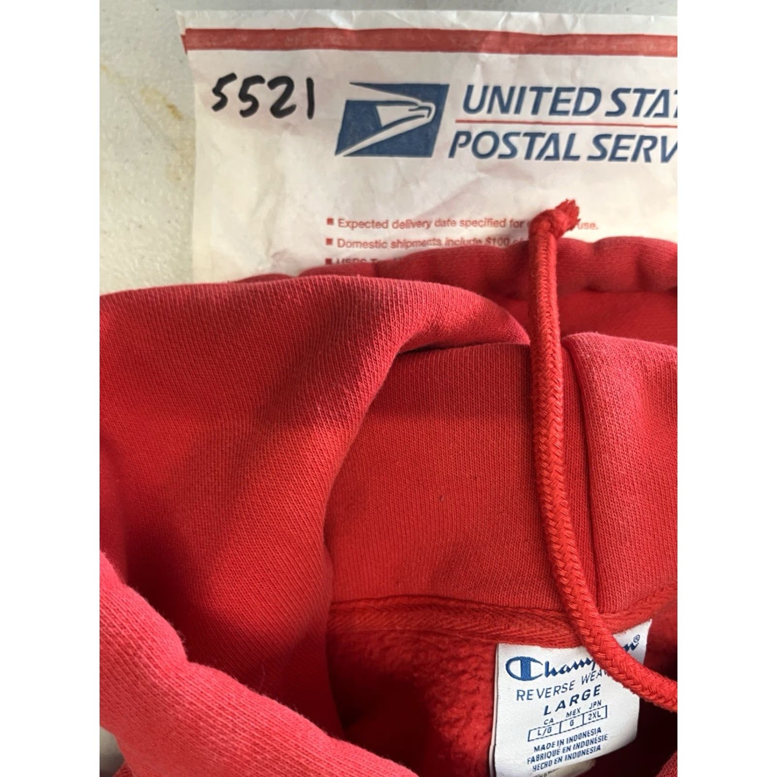 Champion CHAMPION RED REVERSE WEAVE C LOGO PULLOVER HOODIE SWEATSHIRT LARGE Women Hoodie Sweatshirt Size L / US 10 / IT 46 - 8 Thumbnail