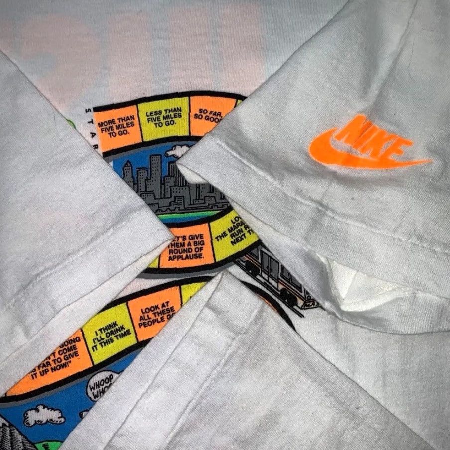 Nike VINTAGE Nike T-Shirt USA Mayor 90s Medium White Graphic Tee Mens Size US M / EU 48-50 / 2 - 6 Thumbnail