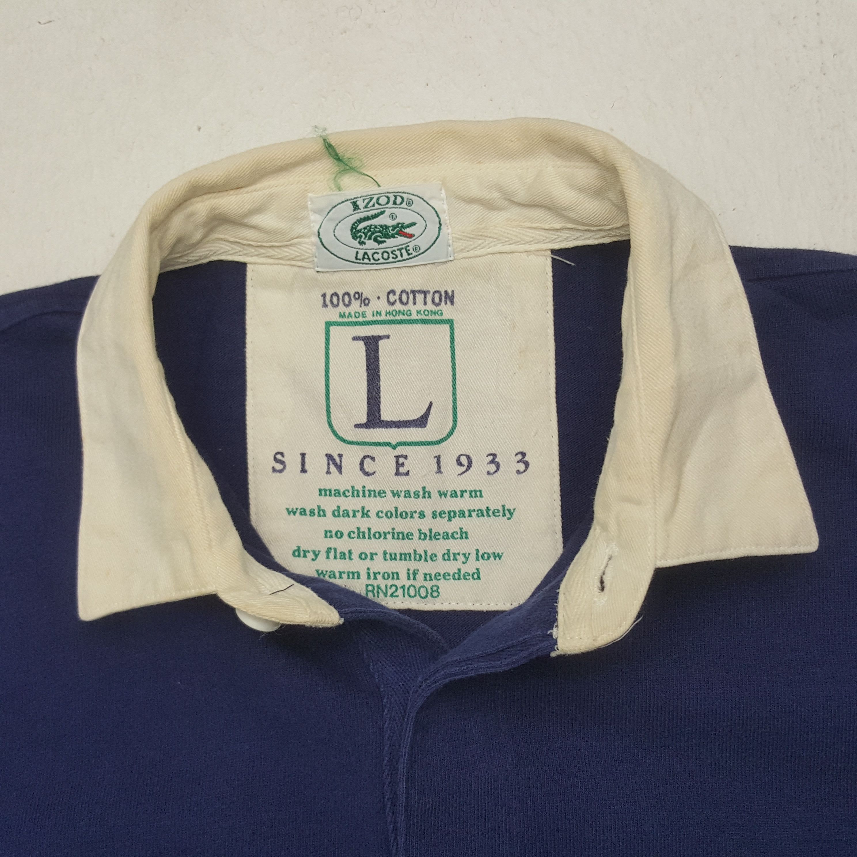 Lacoste Vintage Lacoste Rugby Striped Sport Polos Shirt Size US L / EU 52-54 / 3 - 4 Thumbnail