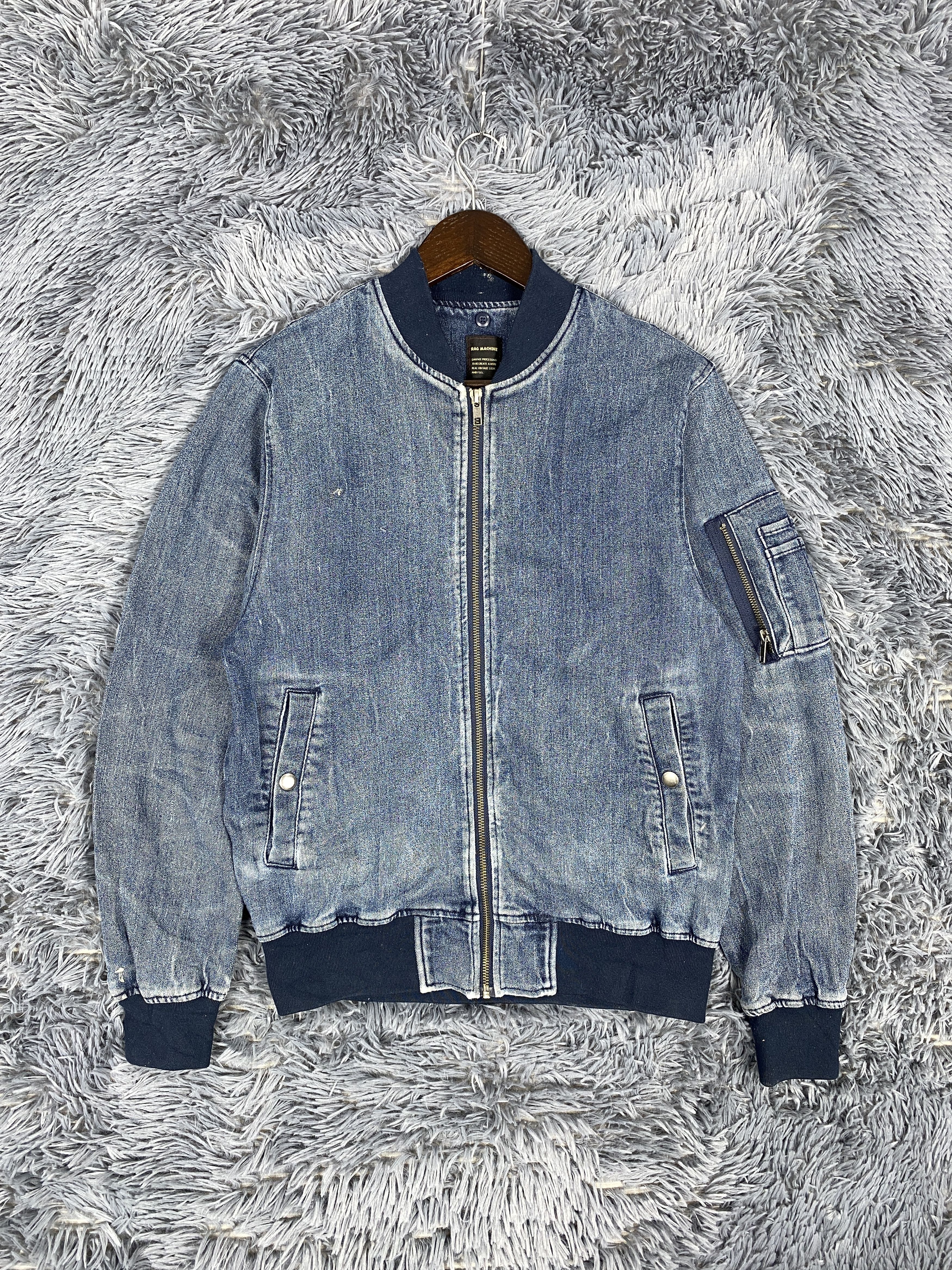 Japanese Brand Vintage Rag Machine Denim Zip Up Jacket Size US M / EU 48-50 / 2 - 1 Thumbnail