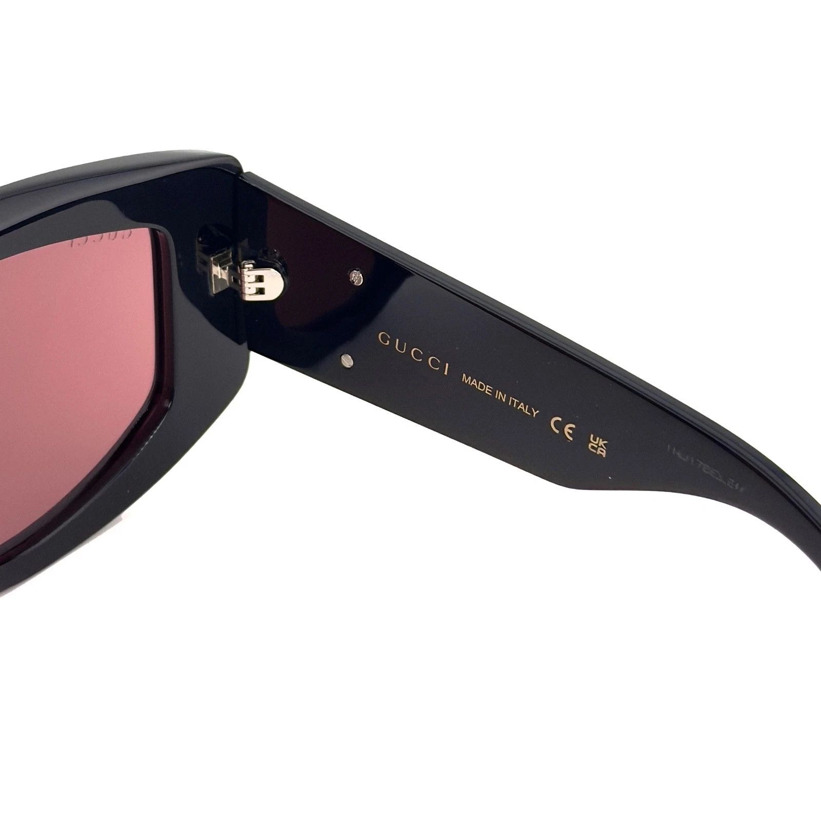 Gucci GUCCI GG1950S Black Red 1950 GG Logo Oversized Geometric 002 Size ONE SIZE - 7 Thumbnail