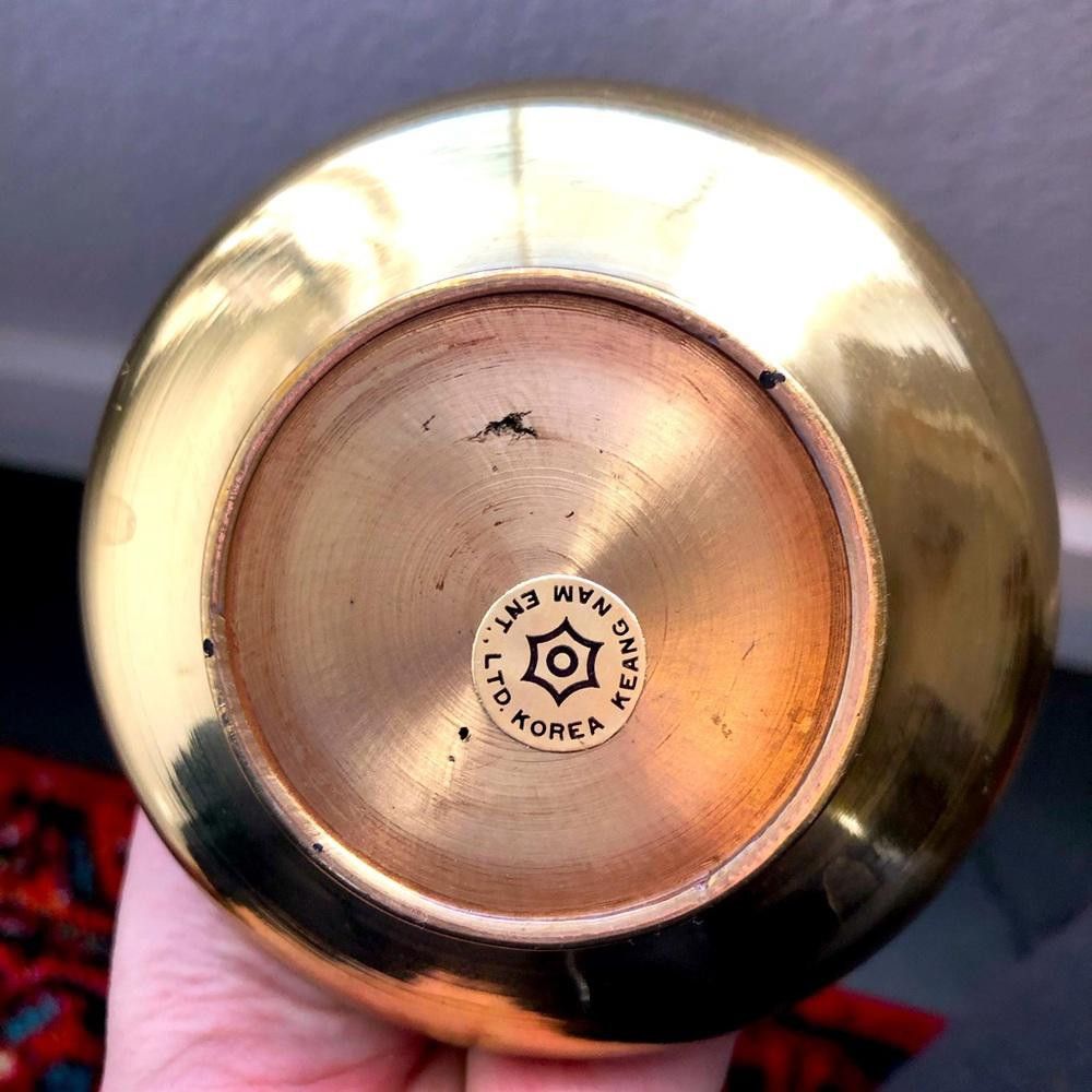 Designer Vintage Brass Vase from Korea Size ONE SIZE - 4 Thumbnail
