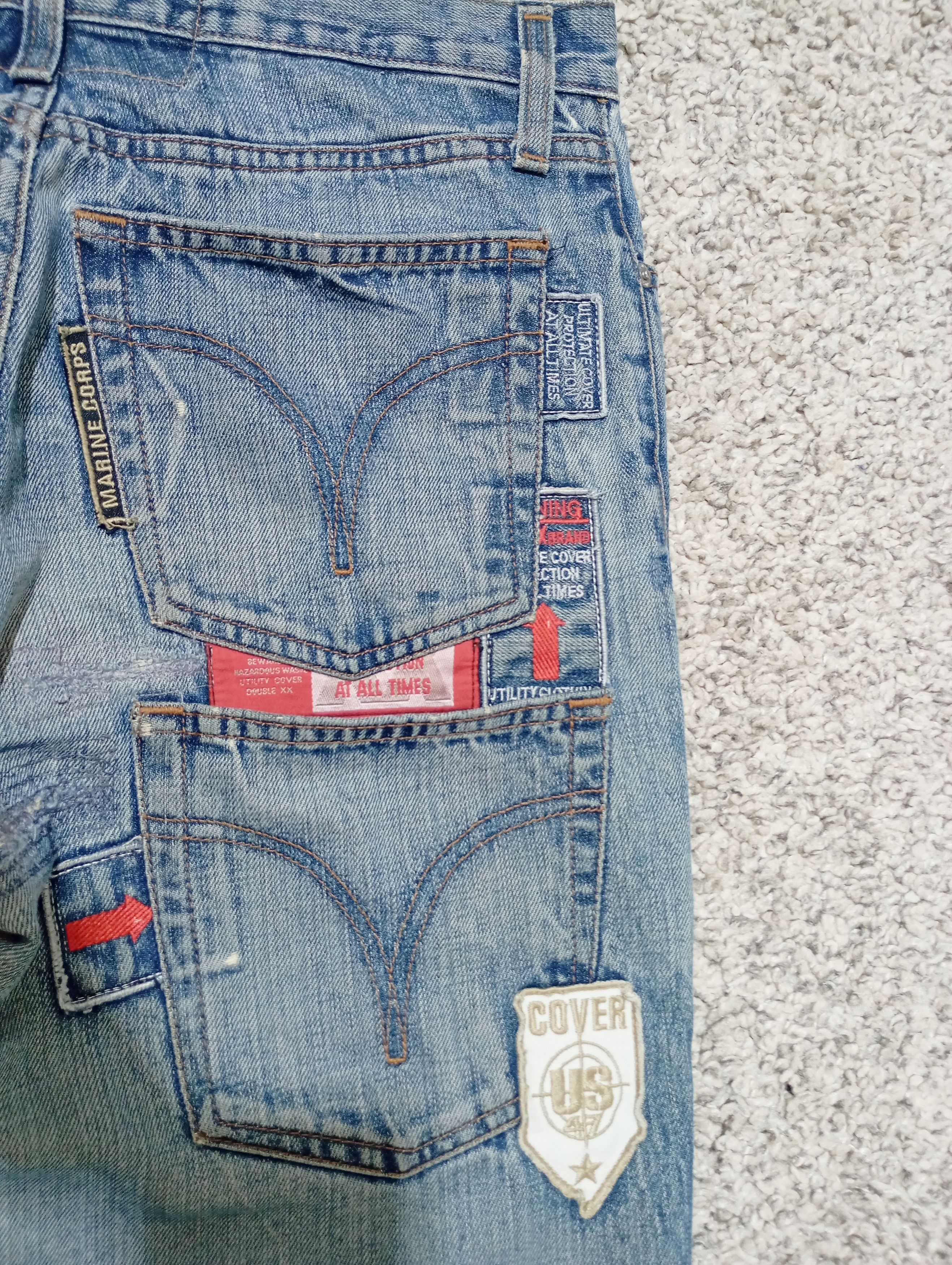 Vintage Cover USA Marins Multi Pockets Patched Denim Pants Size US 31 - 5 Thumbnail