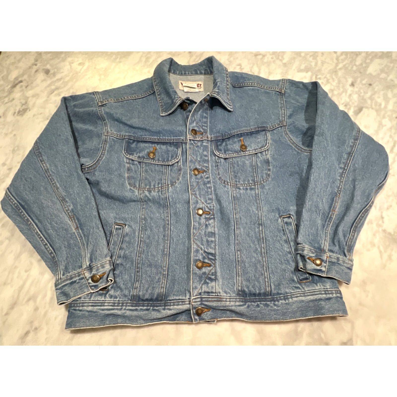 Wrangler Wrangler Rugged Wear Denim Jacket Unlined Vintage Indigo Large RJK30VI Mens Jacket Size US L / EU 52-54 / 3 - 2 Thumbnail