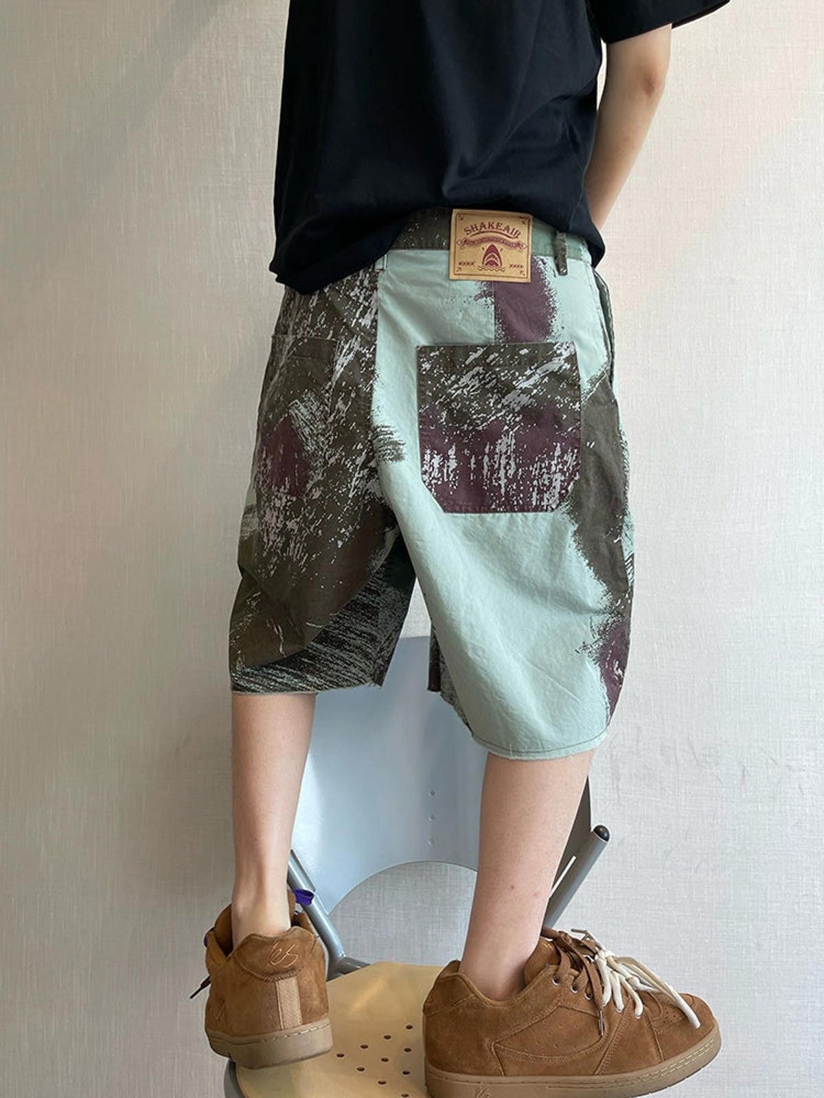 Vintage Contrast Tie Dye Shorts Size US 30 / EU 46 - 4 Thumbnail