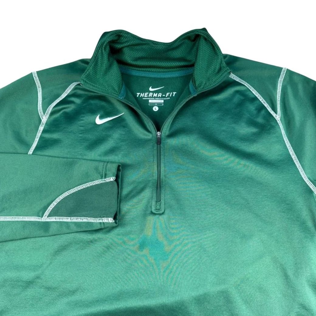 Nike Nike Jacket Fleece L Large Pullover 1/4 Zip Gorpcore Hiking Outdoor Tech Green Men's Jacket Size US L / EU 52-54 / 3 - 2 Thumbnail