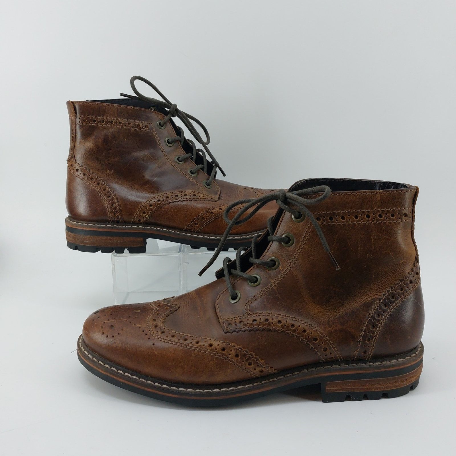 Crevo Crevo Speakeasy Memory Chestnut Lace Up Leather Boots Sz 11 Size US 11 / EU 44 - 10 Thumbnail