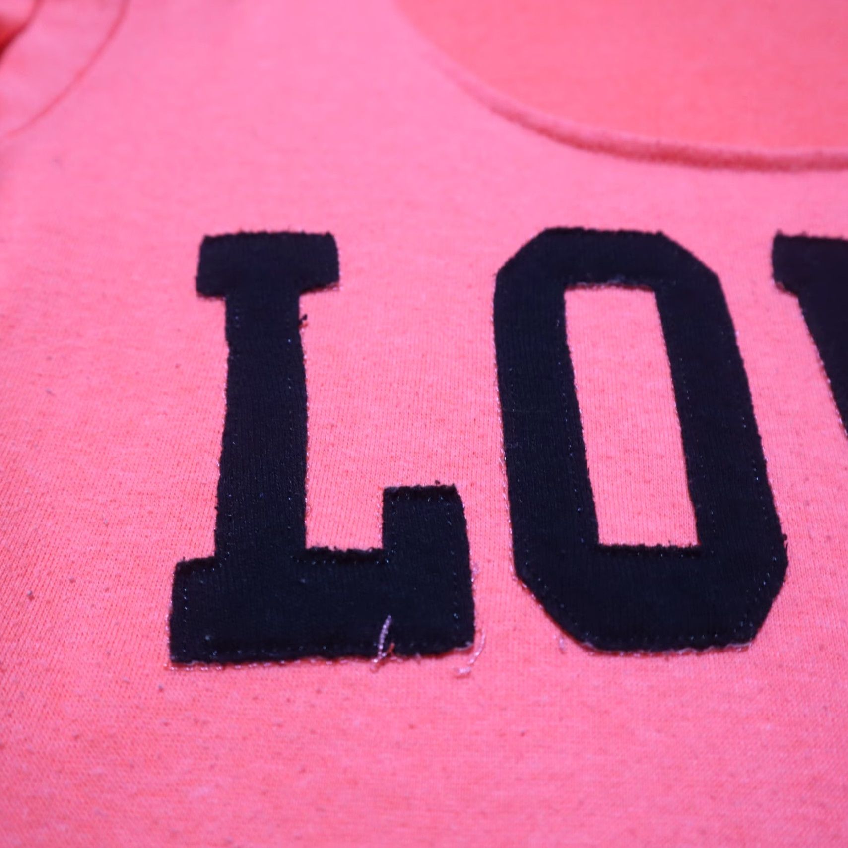 Pinko Rue 21 "Love" Pink Hoodie Sweatshirt Tunic Top Crew Neck Rounded Women's XL PINK Graphic Print Pockets Size XL / US 12-14 / IT 48-50 - 2 Thumbnail