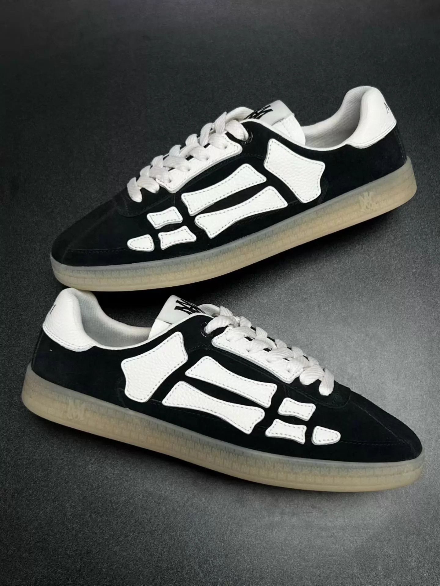 Amiri AMIRI PACIFIC Suede Bone Sneaker 42 Black/White Near New Rare Size US 9 / EU 42 - 5 Thumbnail