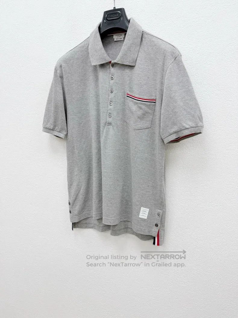 Thom Browne Thom Browne Stretch Knit Short-Sleeve Polo Shirt Size US S / EU 44-46 / 1 - 2 Thumbnail
