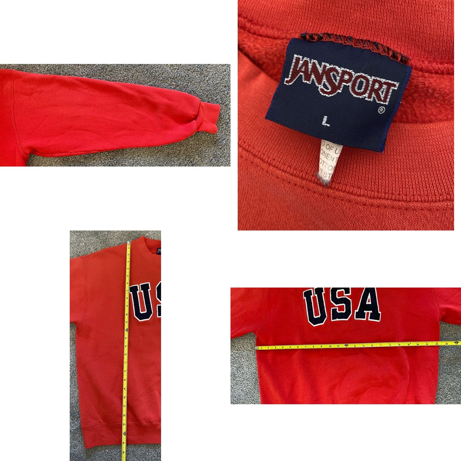 Jansport VINTAGE JanSport Sweatshirt Mens L Red USA Embroidered RN52755 Size US L / EU 52-54 / 3 - 8 Thumbnail