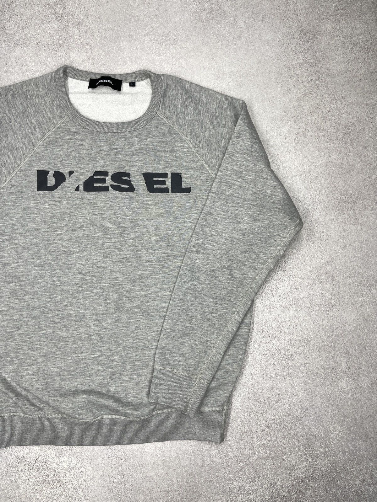 Diesel Mens Diesel Orestes Bro Grey Sweatshirt Big Logo Y2K Size US L / EU 52-54 / 3 - 3 Thumbnail