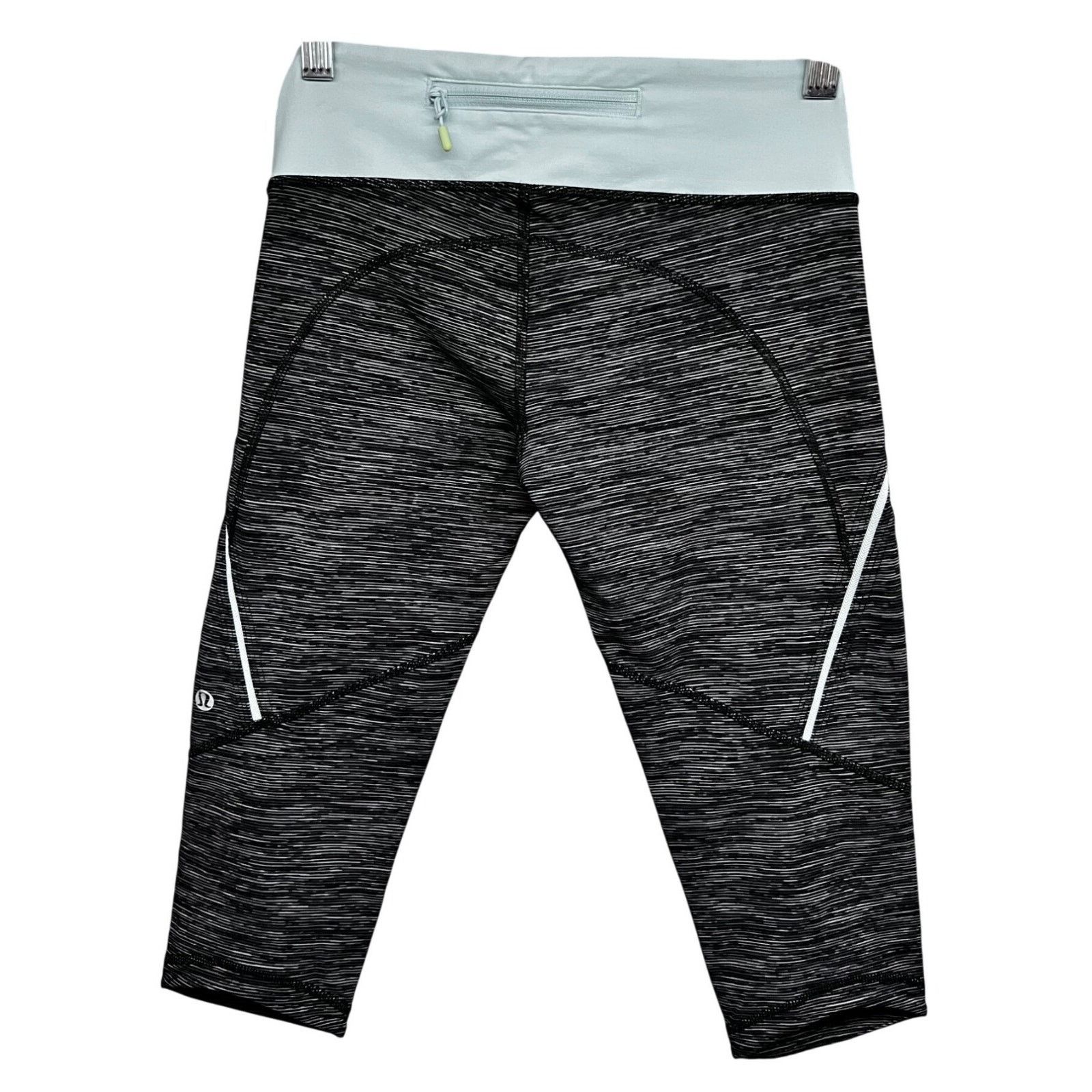 Lululemon Lululemon Run Excel Crop Wee Are From Space Black Leggings 4 Size 27" / US 4 / IT 40 - 4 Thumbnail