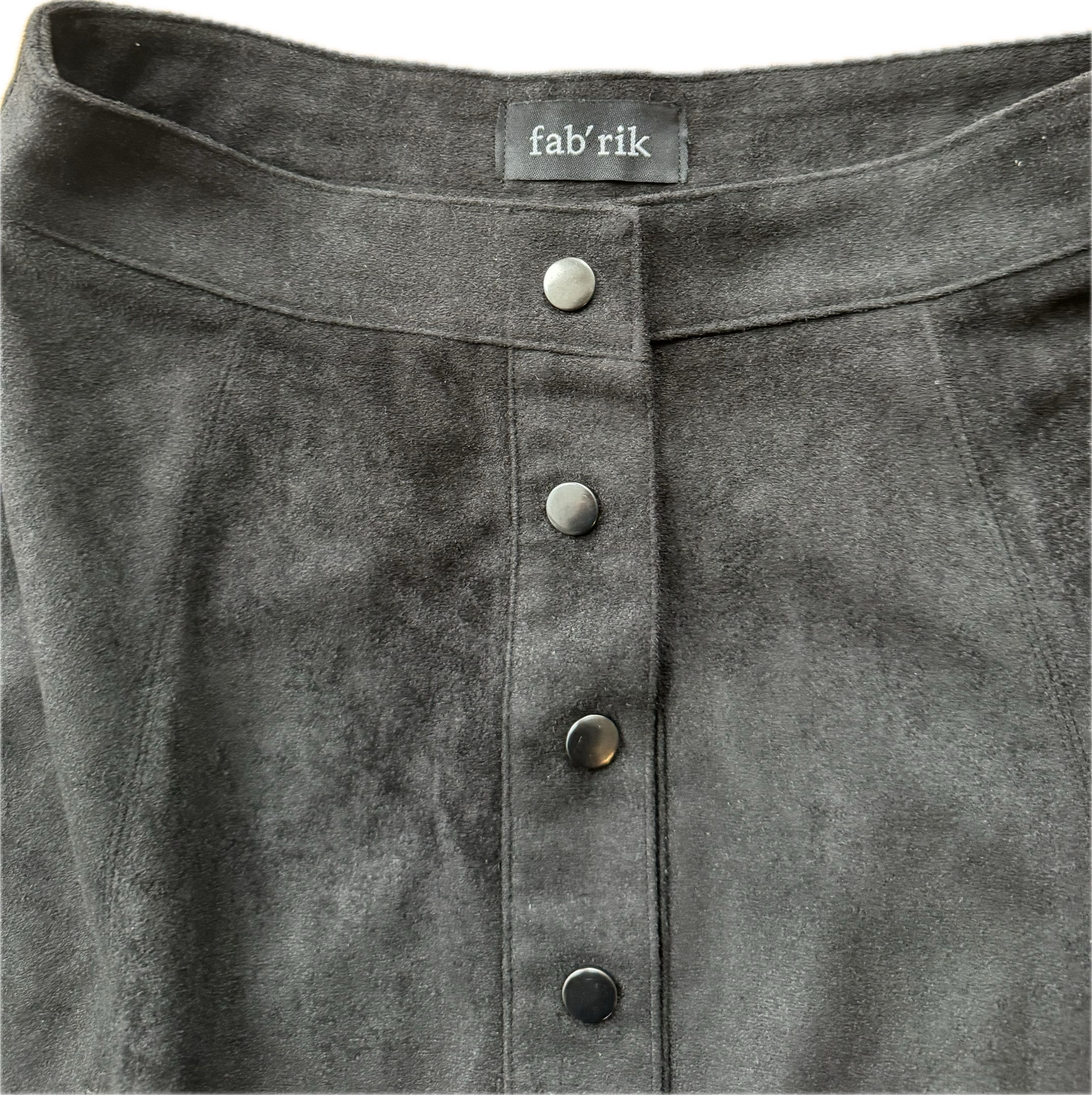 Other Fab'rik faux suede black mini skirt size S Size 26" / US 2 / IT 38 - 2 Thumbnail