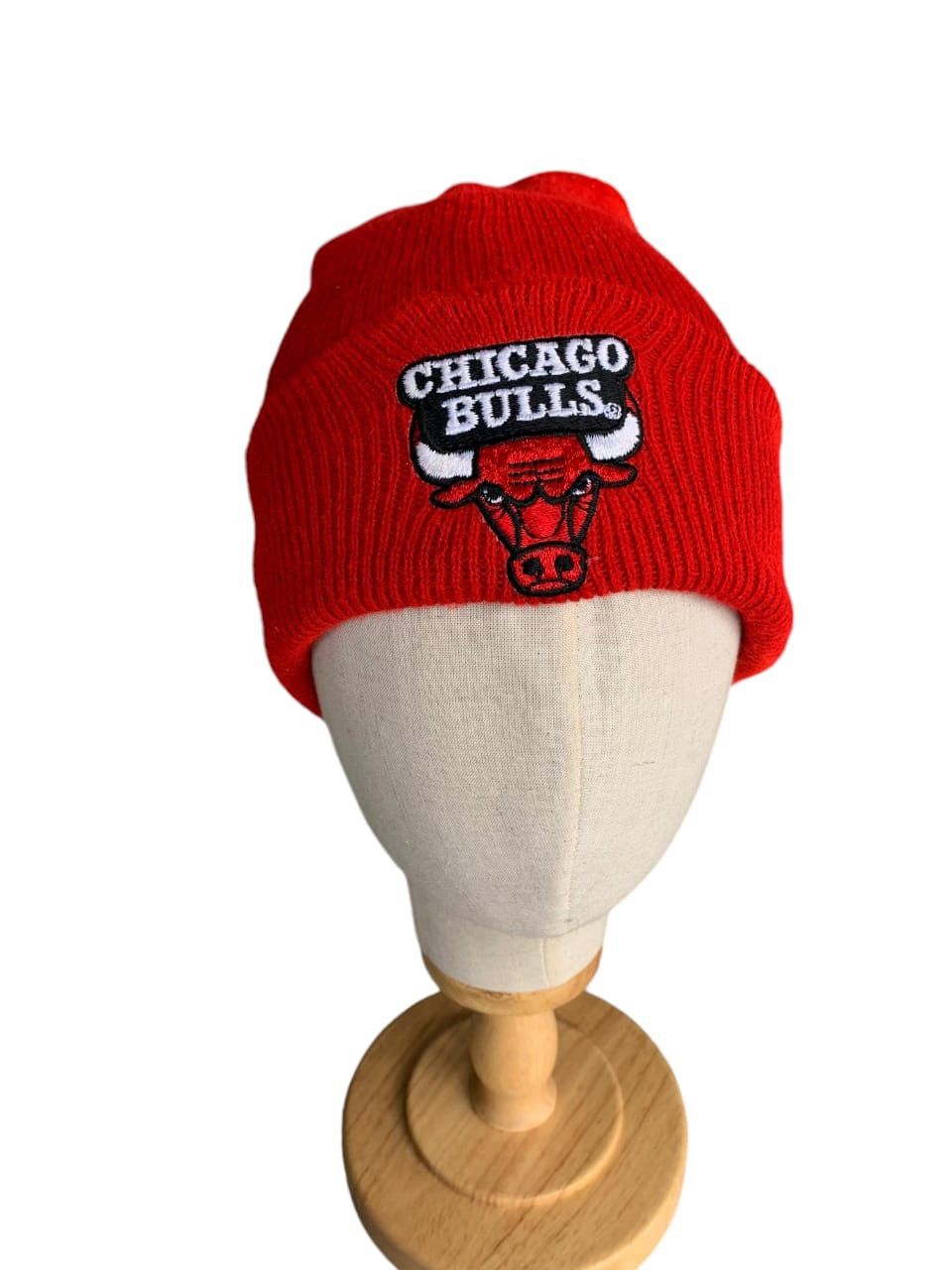 NBA × Vintage Vintage NBA Chicago Bulls Faded Colour beanie Hats Size ONE SIZE - 3 Thumbnail