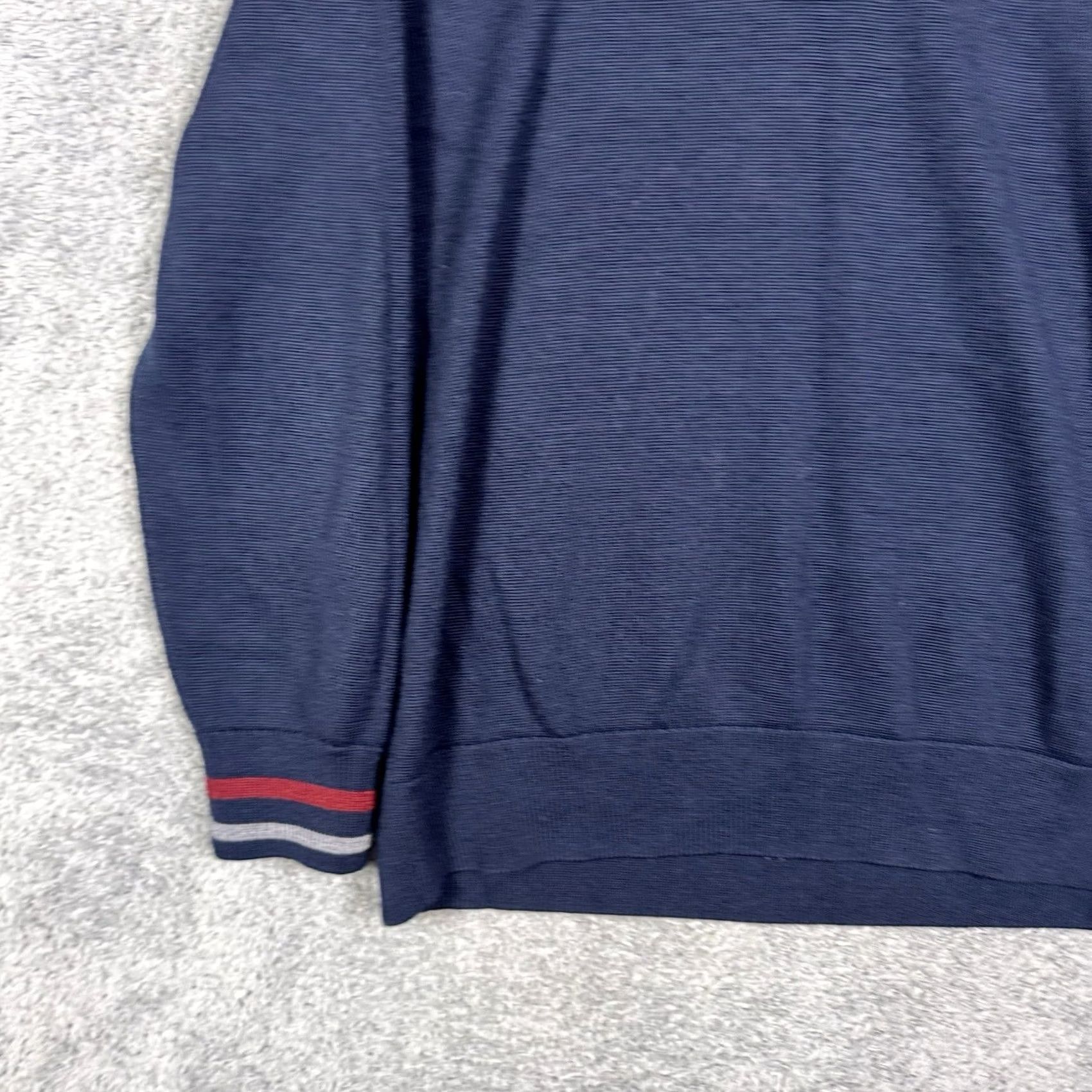 Brooks Brothers Brooks Brothers Merino Wool Sweater Mens L Netjets Stripe V Tennis Neck Long Sleeve Tight Knit Pullover Size US L / EU 52-54 / 3 - 5 Thumbnail