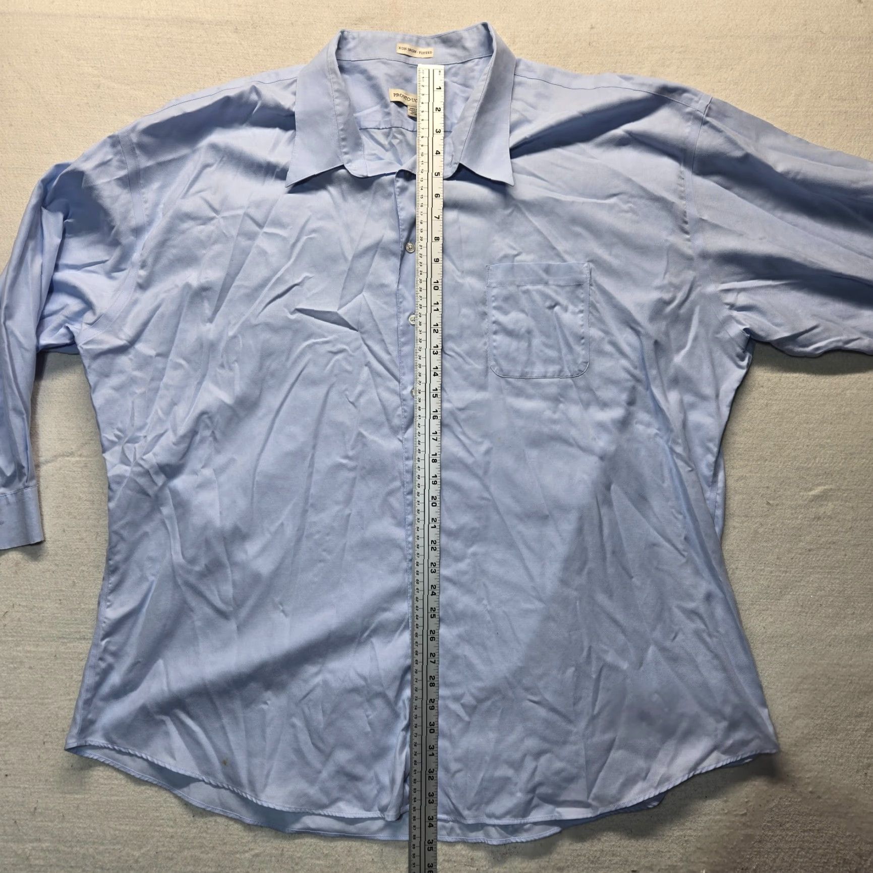Pronto Uomo Pronto Uomo Shirt Men 22 Button-Up Solid Blue Long Sleeve Casual 34/35 Regular Woman? Size US XXL / EU 58 / 5 - 7 Thumbnail