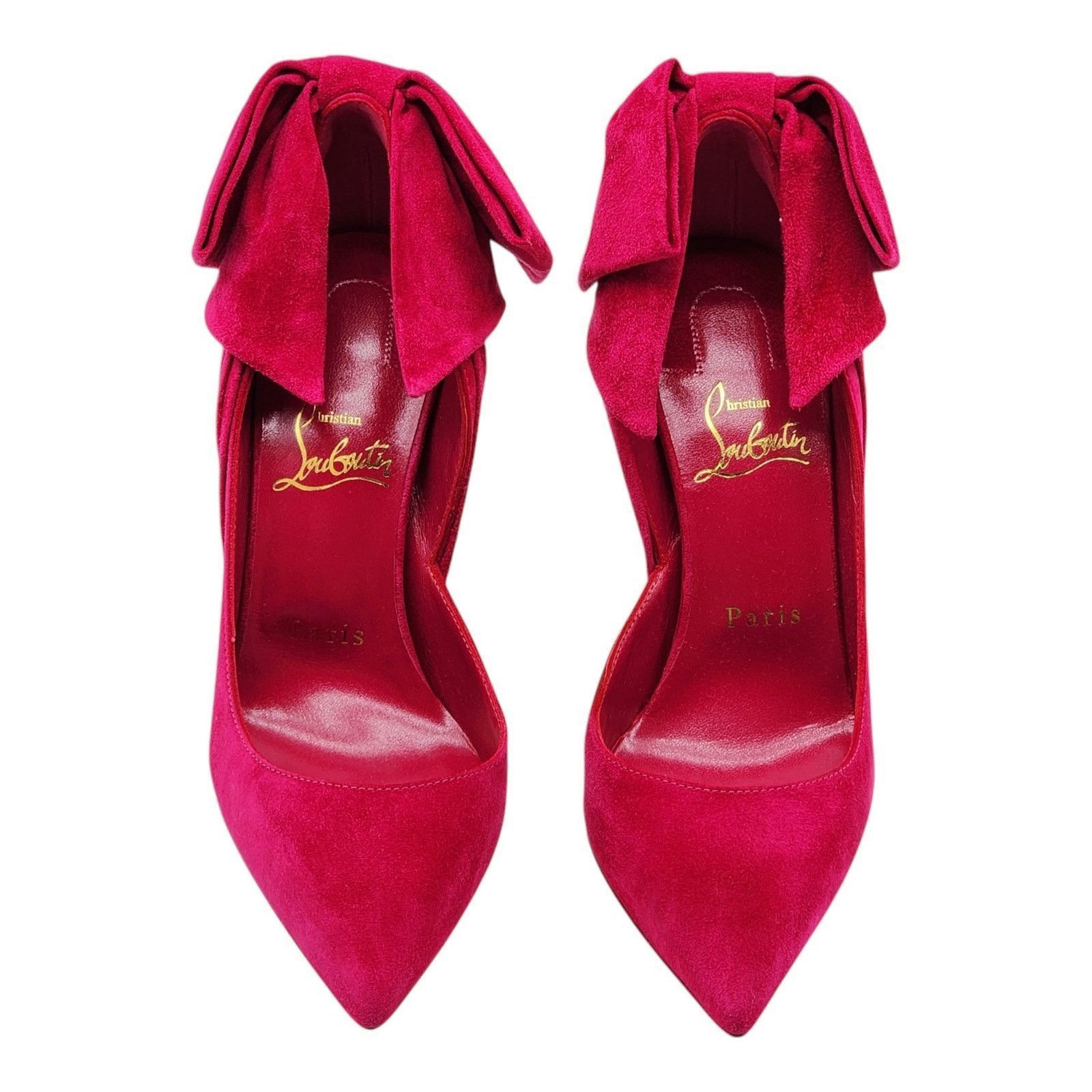 Christian Louboutin Rabakate Pumps 100mm - Suede - Pink - 36 5.5US $995 Size US 6 / IT 36 - 3 Thumbnail