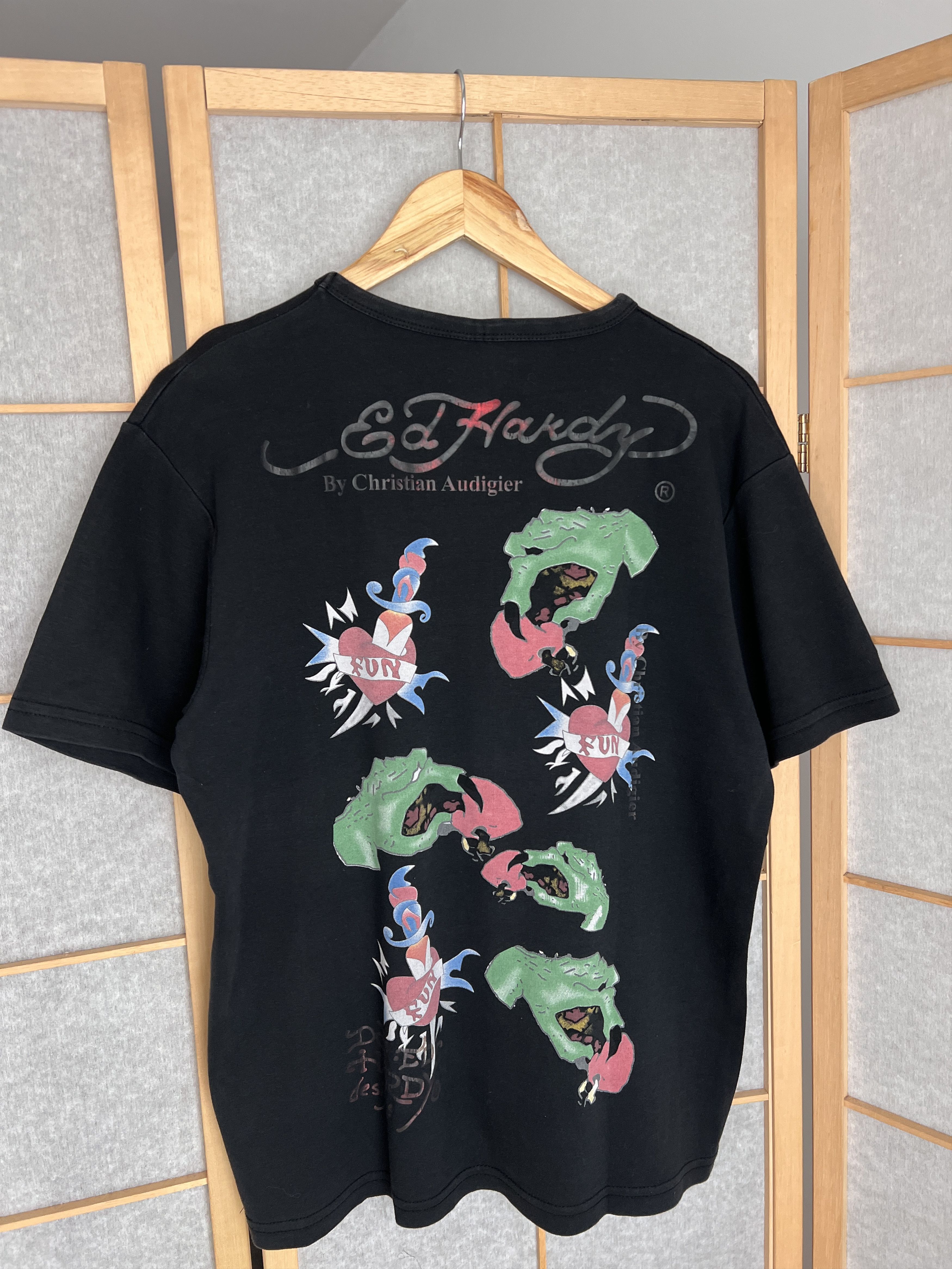 Ed Hardy Ed Hardy Superstar Rhinestones vintage printed t shirt tee Size US XL / EU 56 / 4 - 6 Thumbnail