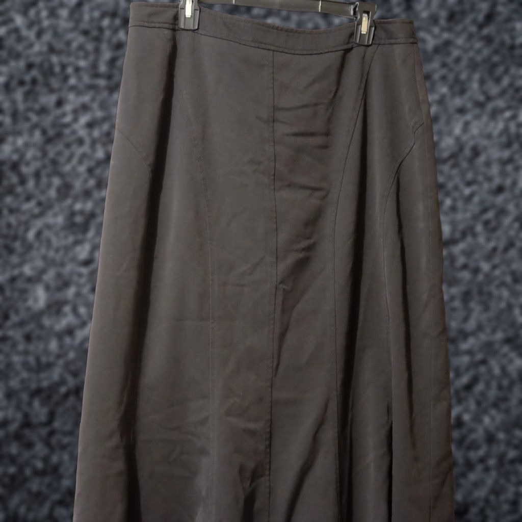 Vintage Tall Girl Maxi Skirt Long Black Flare Stretch Womens 18 Size 40" / US 18 - 1 Thumbnail