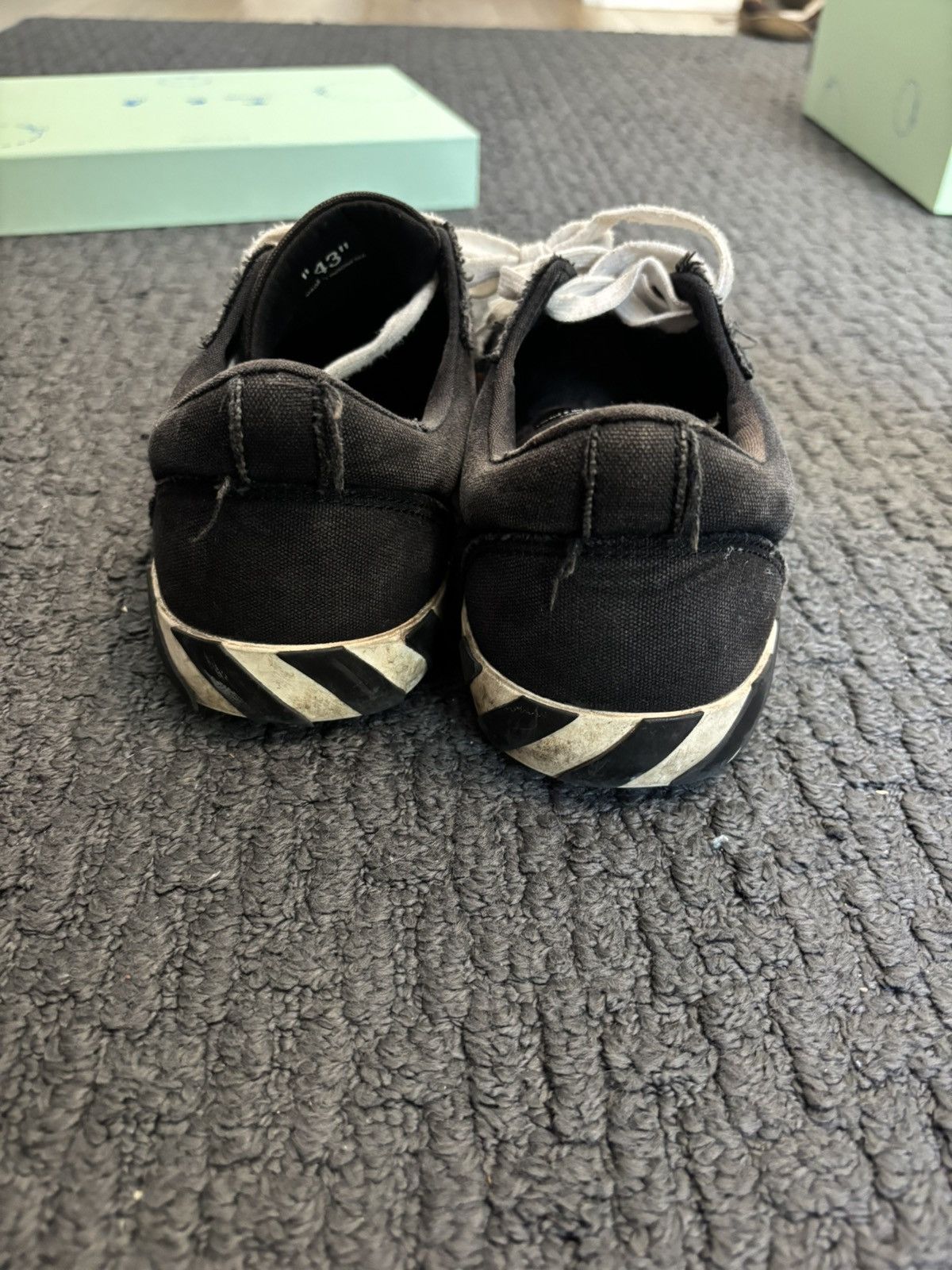 Off-White Off-White Vulc Sneaker 'Black Blue' Size US 10 / EU 43 - 4 Thumbnail