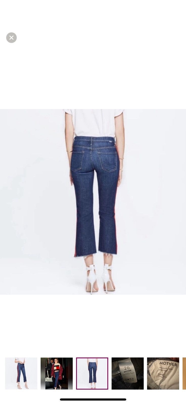 MOTHER Mother Jeans 26 Insider Crop Step Fray Speed Racer denim Size 26" / US 2 / IT 38 - 3 Thumbnail