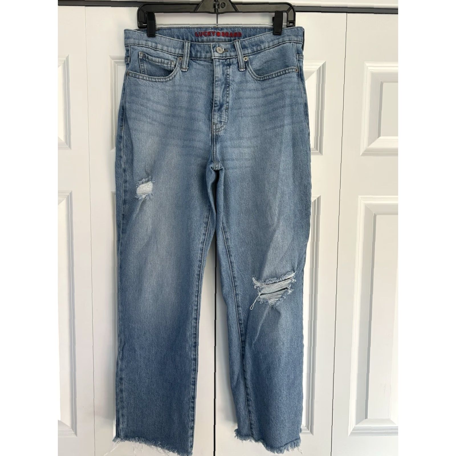 Lucky Brand Lucky Brand Zoe Straight High Rise Blue Denim Jeans Sz 10/30 Womens Size 32" / US 10 / IT 46 - 2 Thumbnail