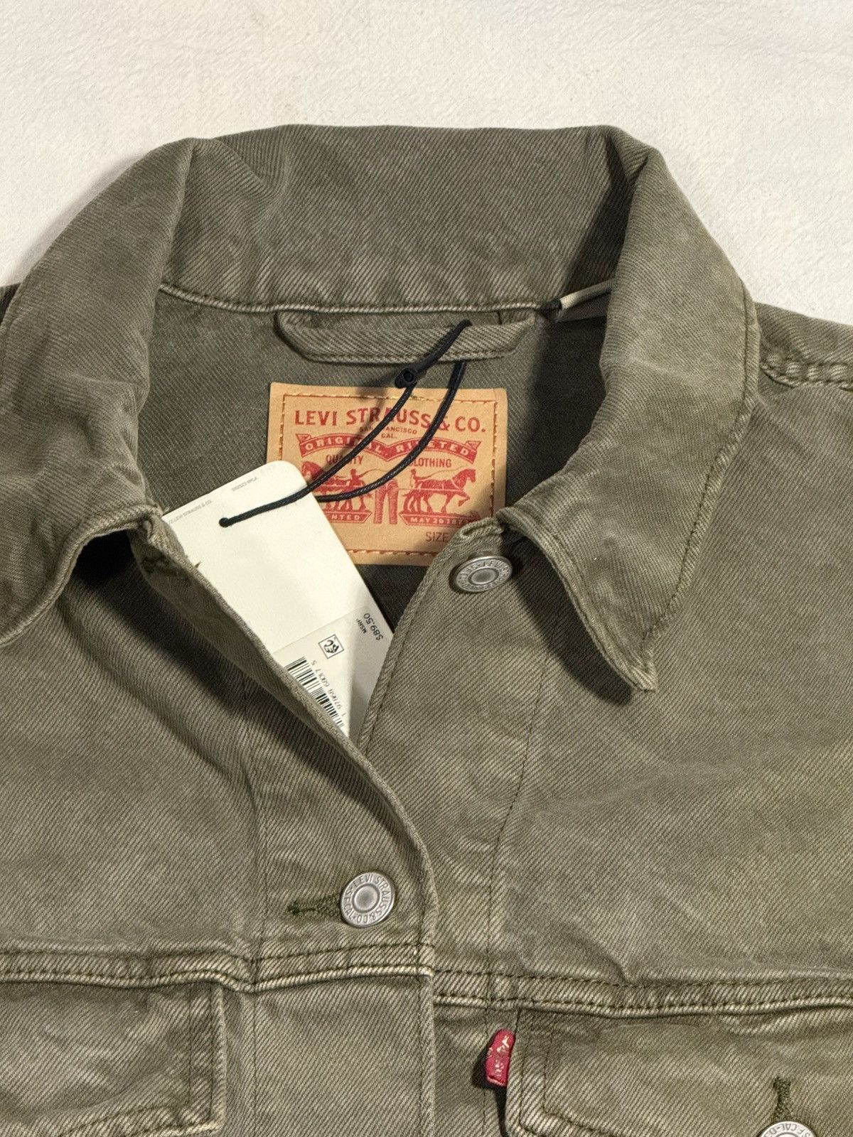 Levi's New Green Denim Jacket Levi’s Size S / US 4 / IT 40 - 2 Thumbnail
