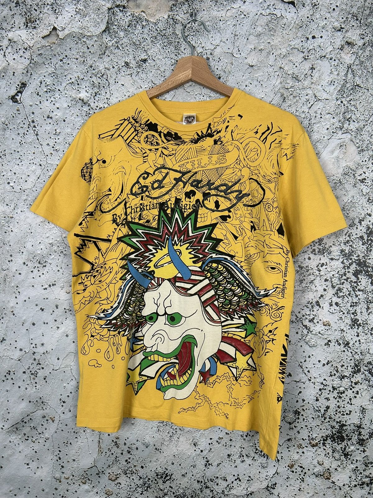 Ed Hardy Ed Hardy Y2K Avant Garde Graphic Tee Vintage Size US M / EU 48-50 / 2 - 1 Thumbnail