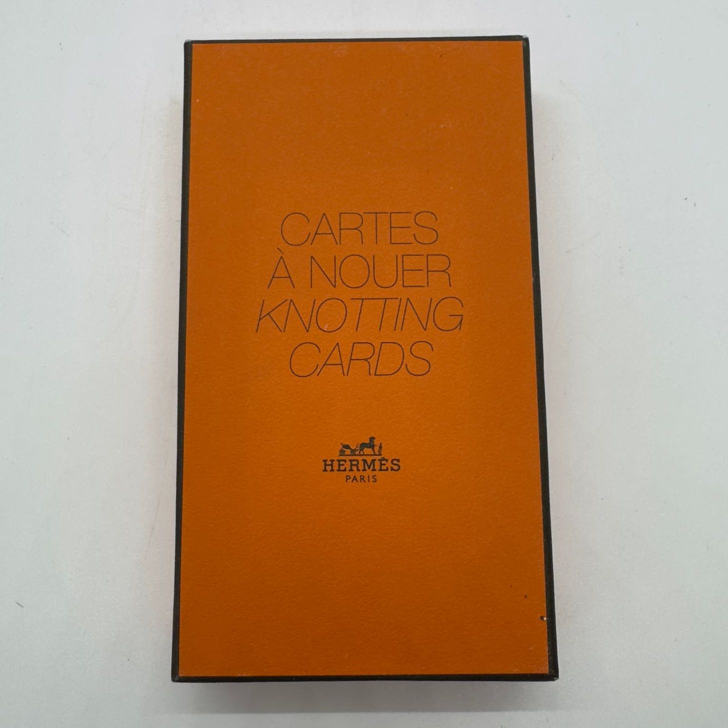 image of Hermes Cartes A Nouer Knotting Cards, 22 New Cards In Box in Grey, Women's