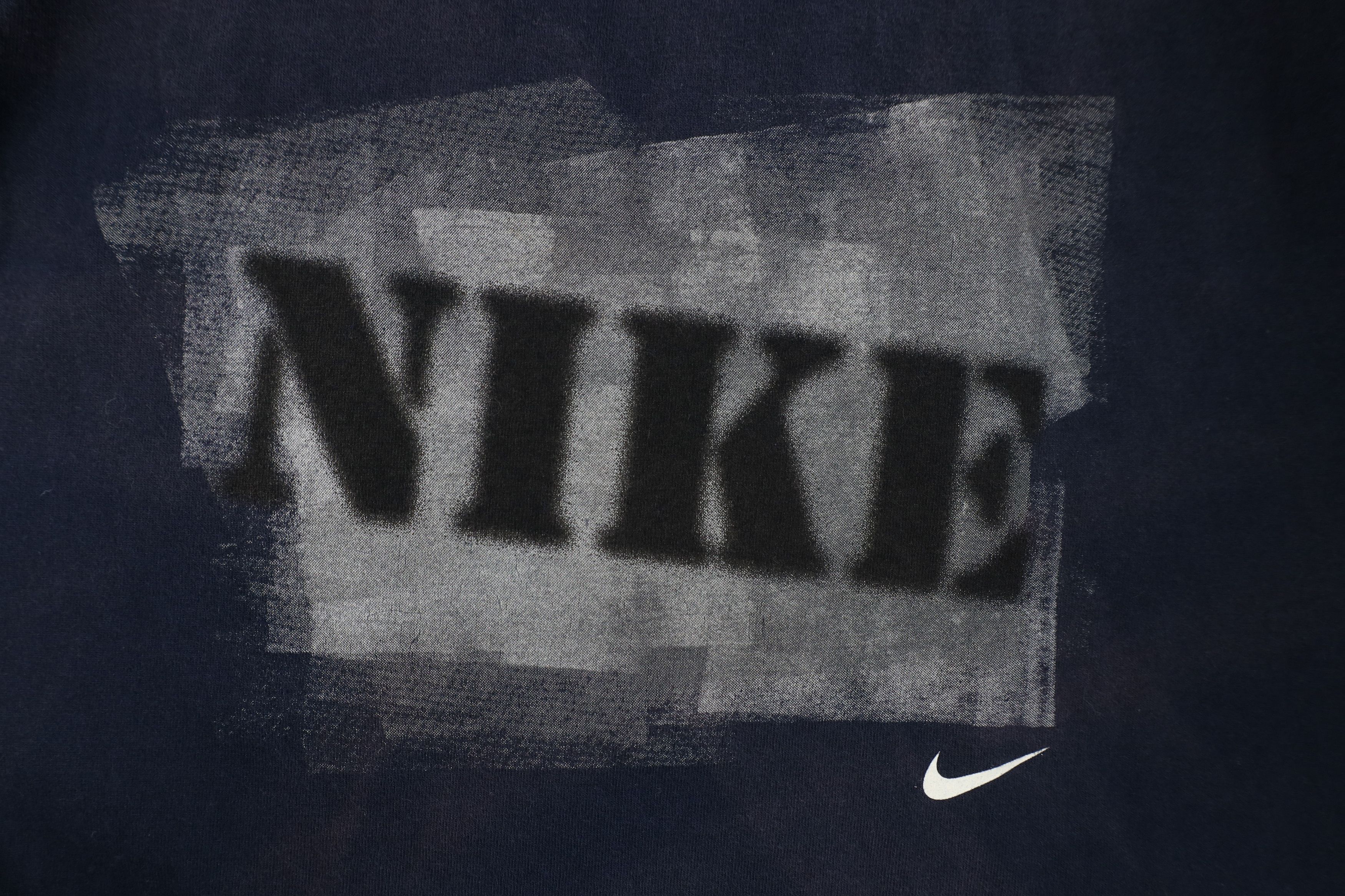 Nike × Vintage Vintage 90s Y2K Nike Scott Mini Swoosh Stencil T-Shirt Size US L / EU 52-54 / 3 - 4 Thumbnail