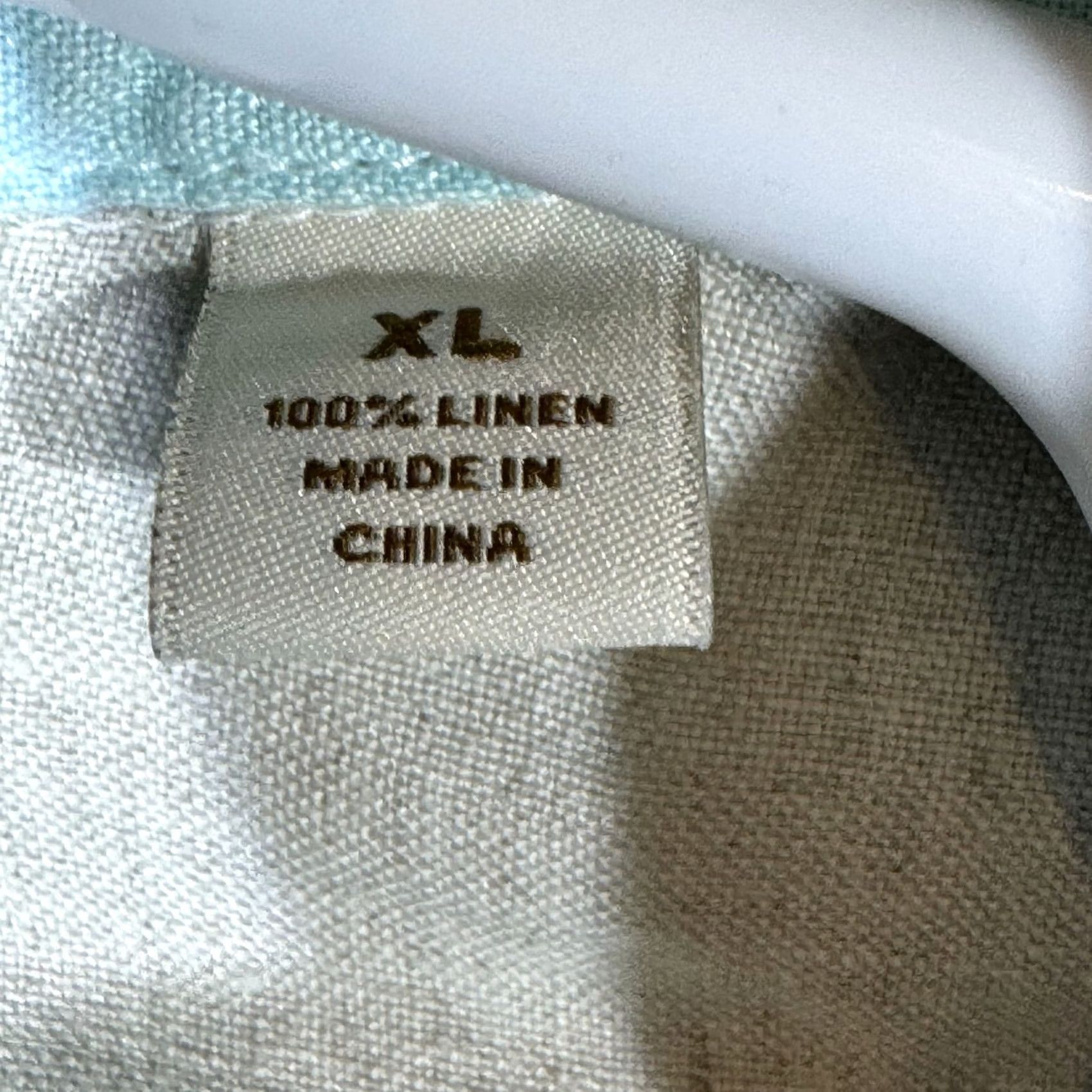 Vintage Caribbean XL Light Blue Striped Linen Hawaiian Shirt – 100% Linen, Button-Up, Short Sleeve, Casual Beachwear, Men’s Size US XL / EU 56 / 4 - 7 Thumbnail