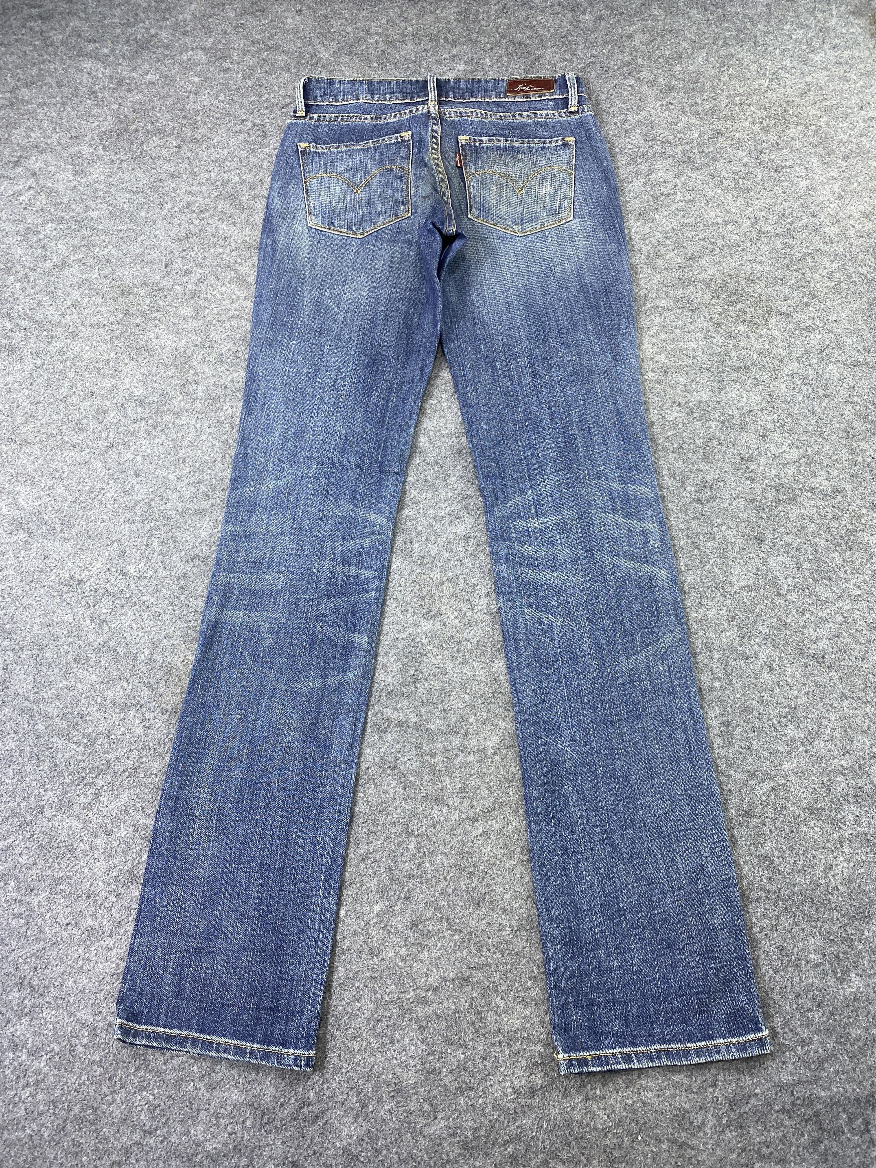 Jean Levi's Straight Leg Blue Wash Jeans - J1107 Size 27" / US 4 / IT 40 - 4 Thumbnail