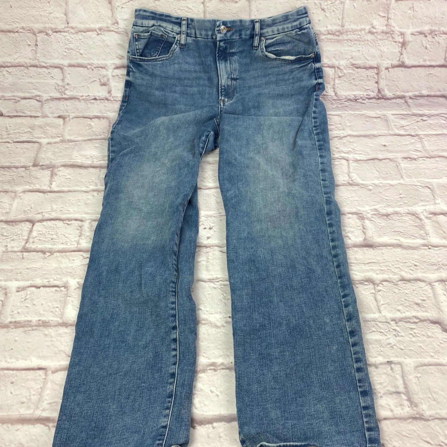 Express Express Jeans Womens 90s Slim Size L Short High Rise Straight Jeans Stretch Size 36" / US 14 / IT 50 - 2 Thumbnail