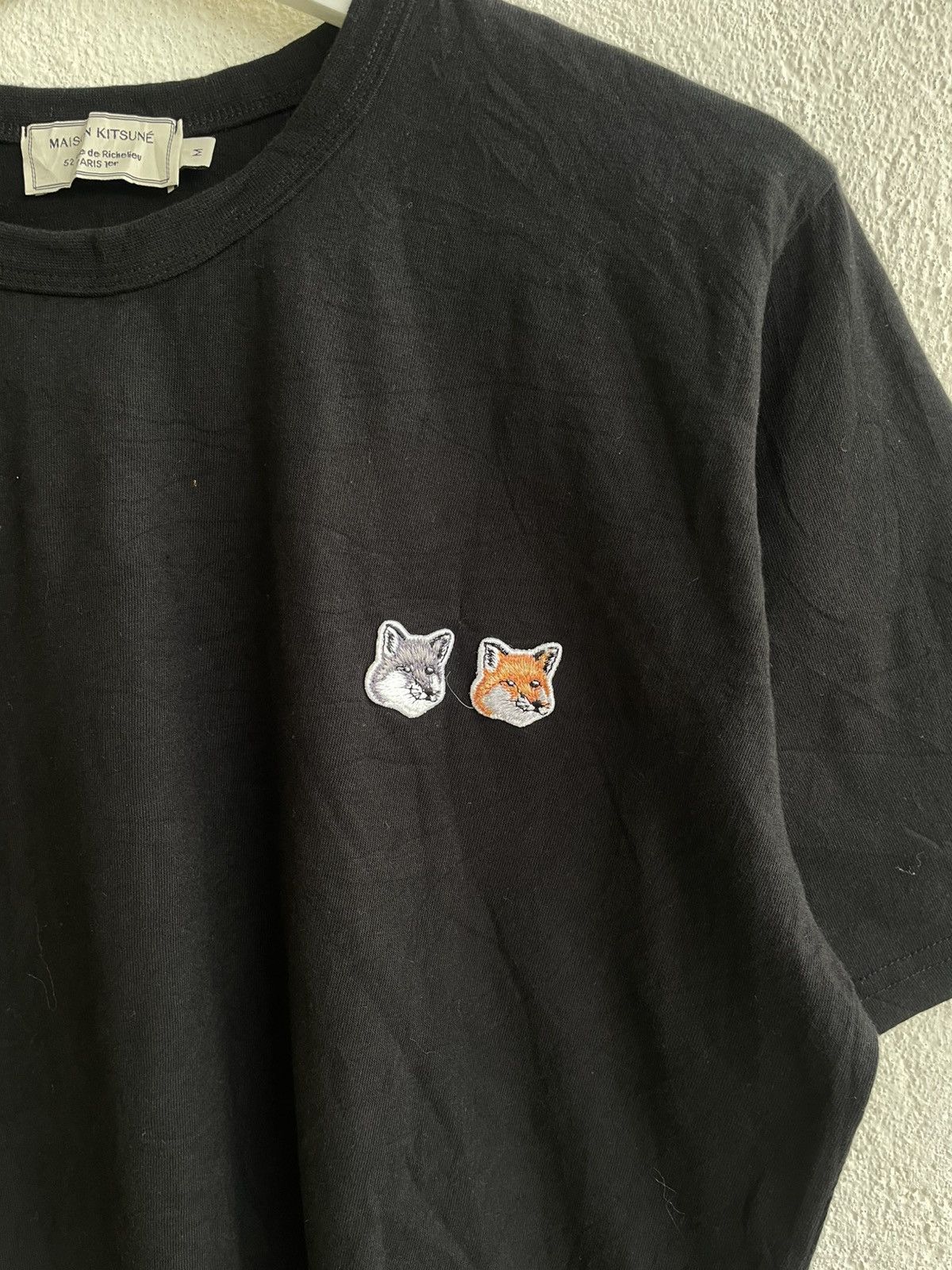 Japanese Brand 2000s Maison Kitsune T-shirt Embroidery Iconic Logo Y2K CDG Size US L / EU 52-54 / 3 - 4 Thumbnail