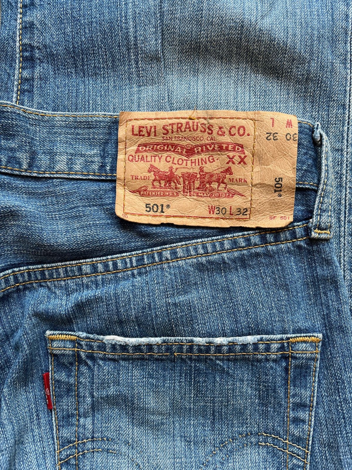 Levi's vintage levi's 501 Button Fly Blue Size US 30 / EU 46 - 3 Thumbnail